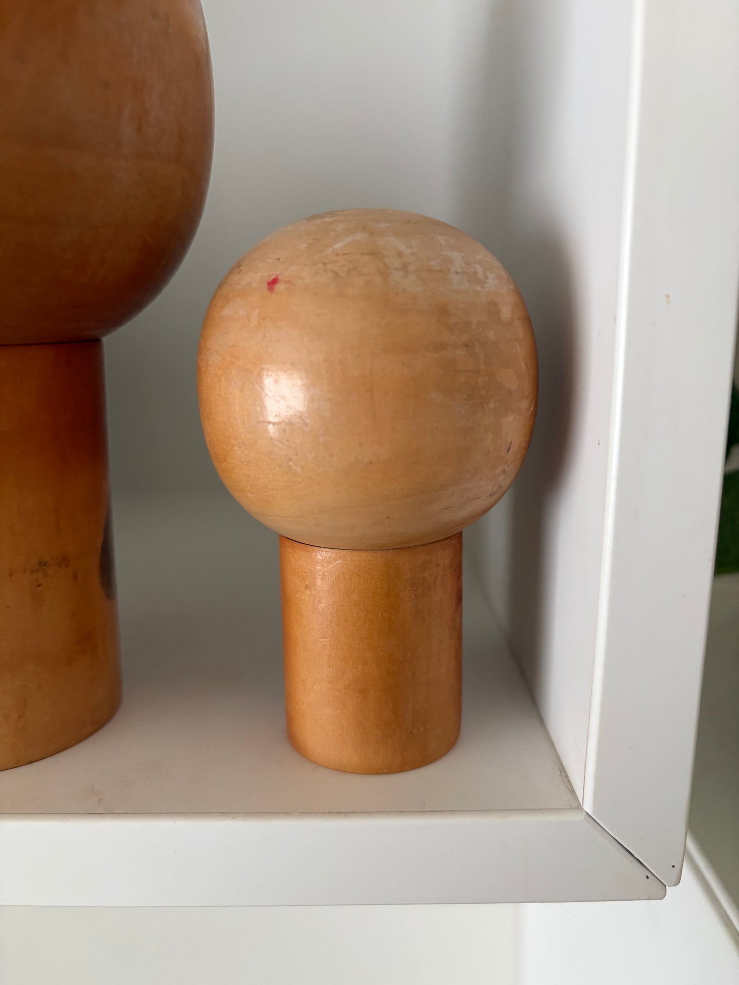Rare Vintage set off two Creative Kokeshi by renowned artisan Ikuyoshi Yokozuka