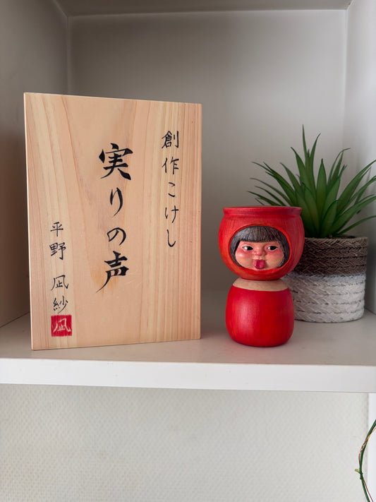 Exclusive One off a kind kokeshi by Nagisa Hirano!