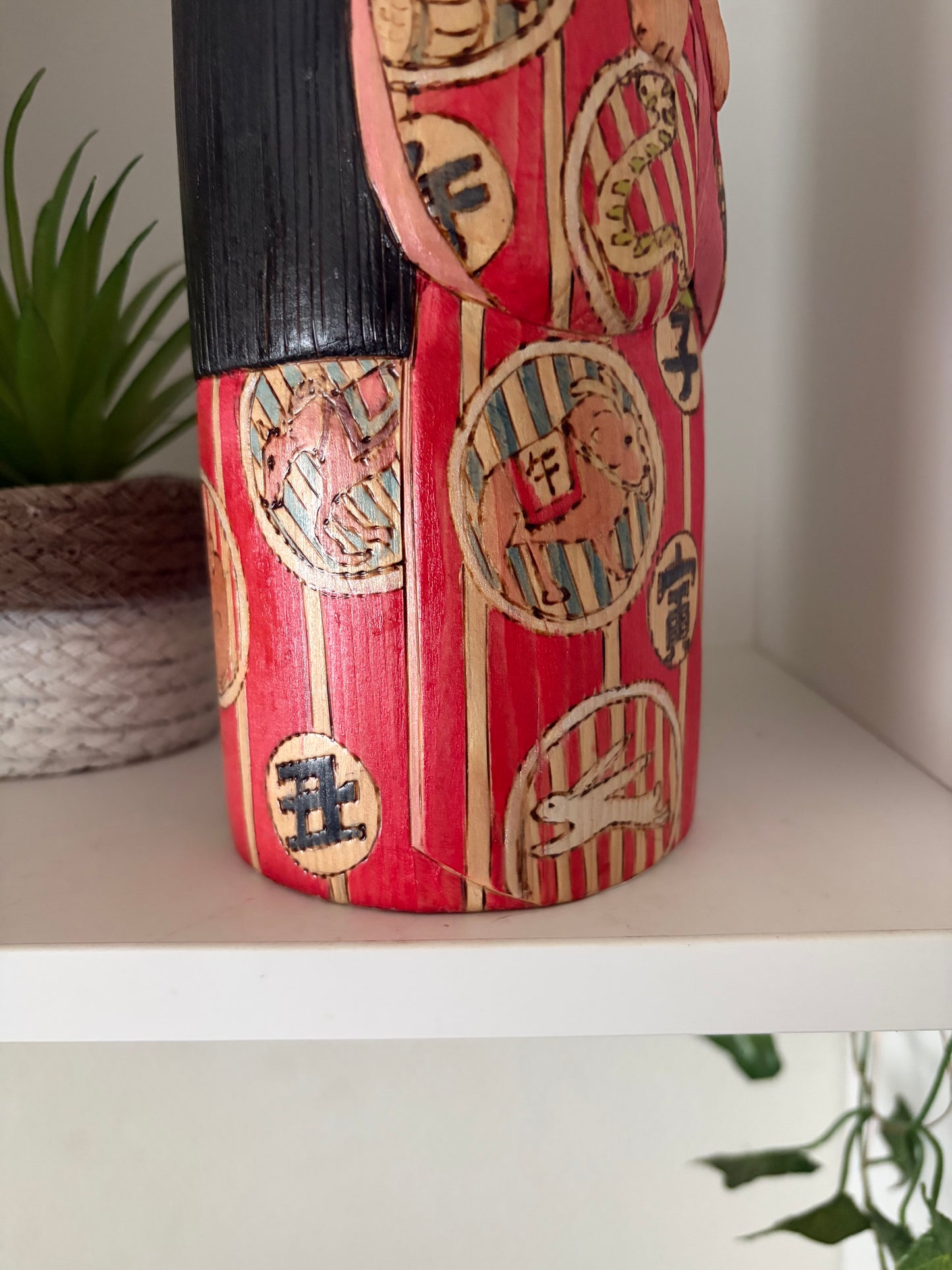 Unique Modern Sosaku kokeshi by Yuko Yamazaki - With box