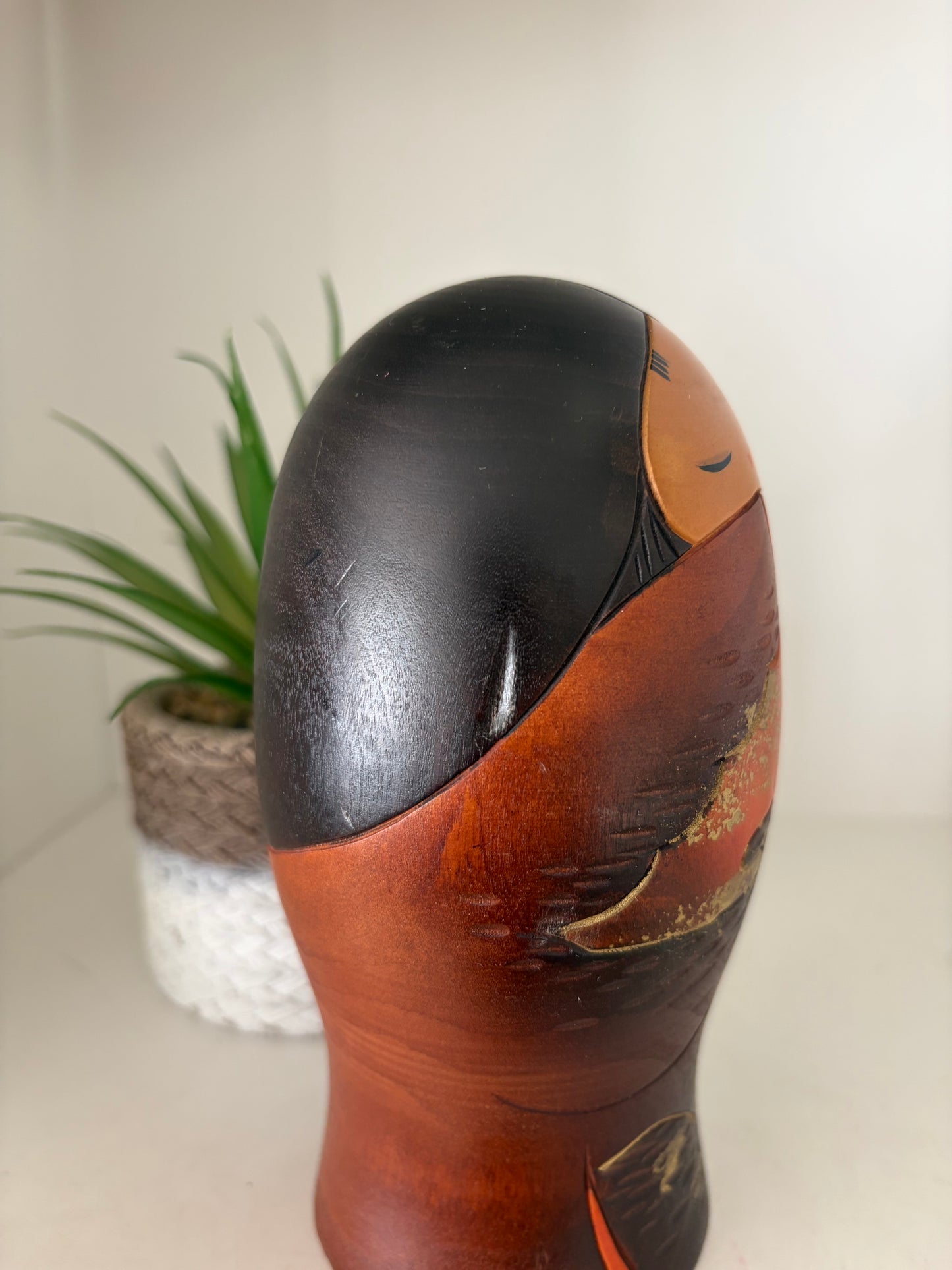Vintage Sosaku kokeshi by Aoki Ryoka (1931-)