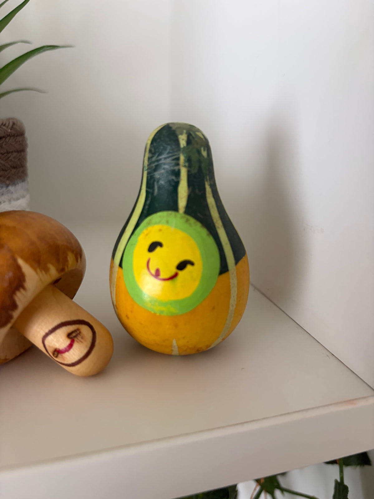 Rare vintage set of mixed vegetables kokeshi by Hiroe Fukushima