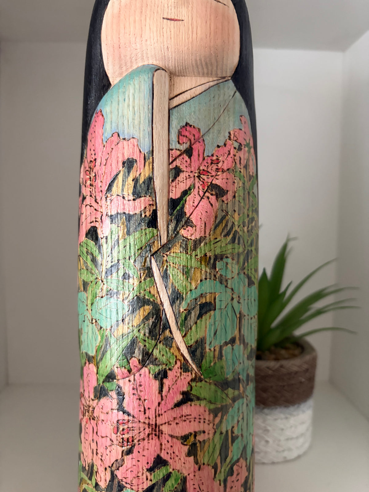 Exclusive one of a kind kokeshi by Yuko Yamazaki