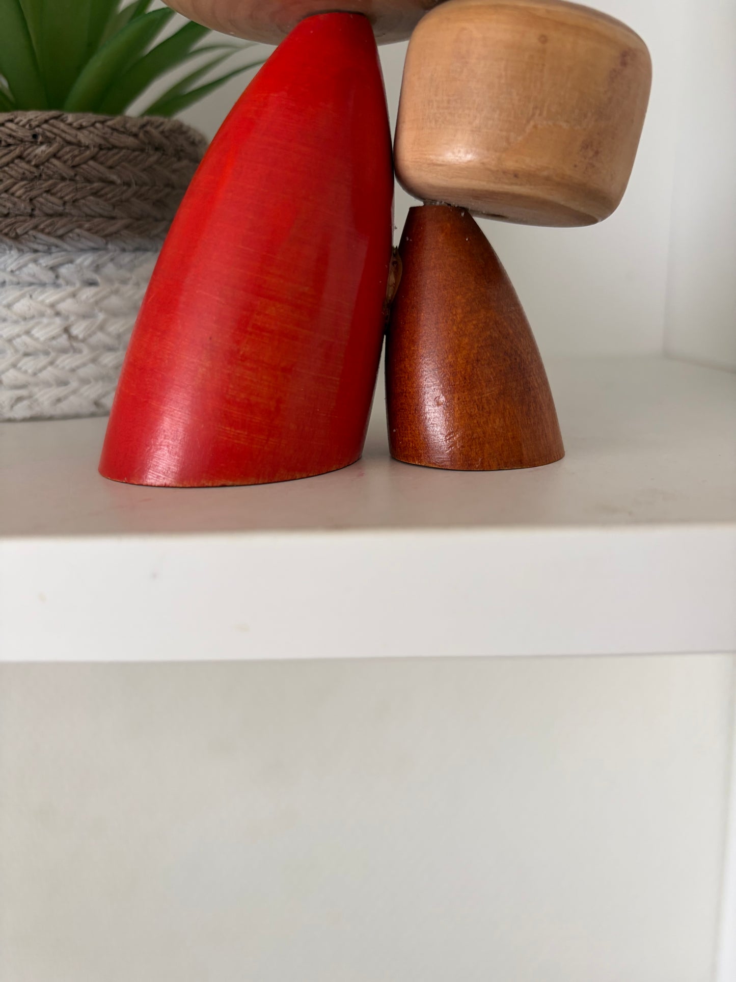 Exclusive Rare Vintage Creative Kokeshi by renowned artisan Ikuyoshi Yokozuka - Mother and child