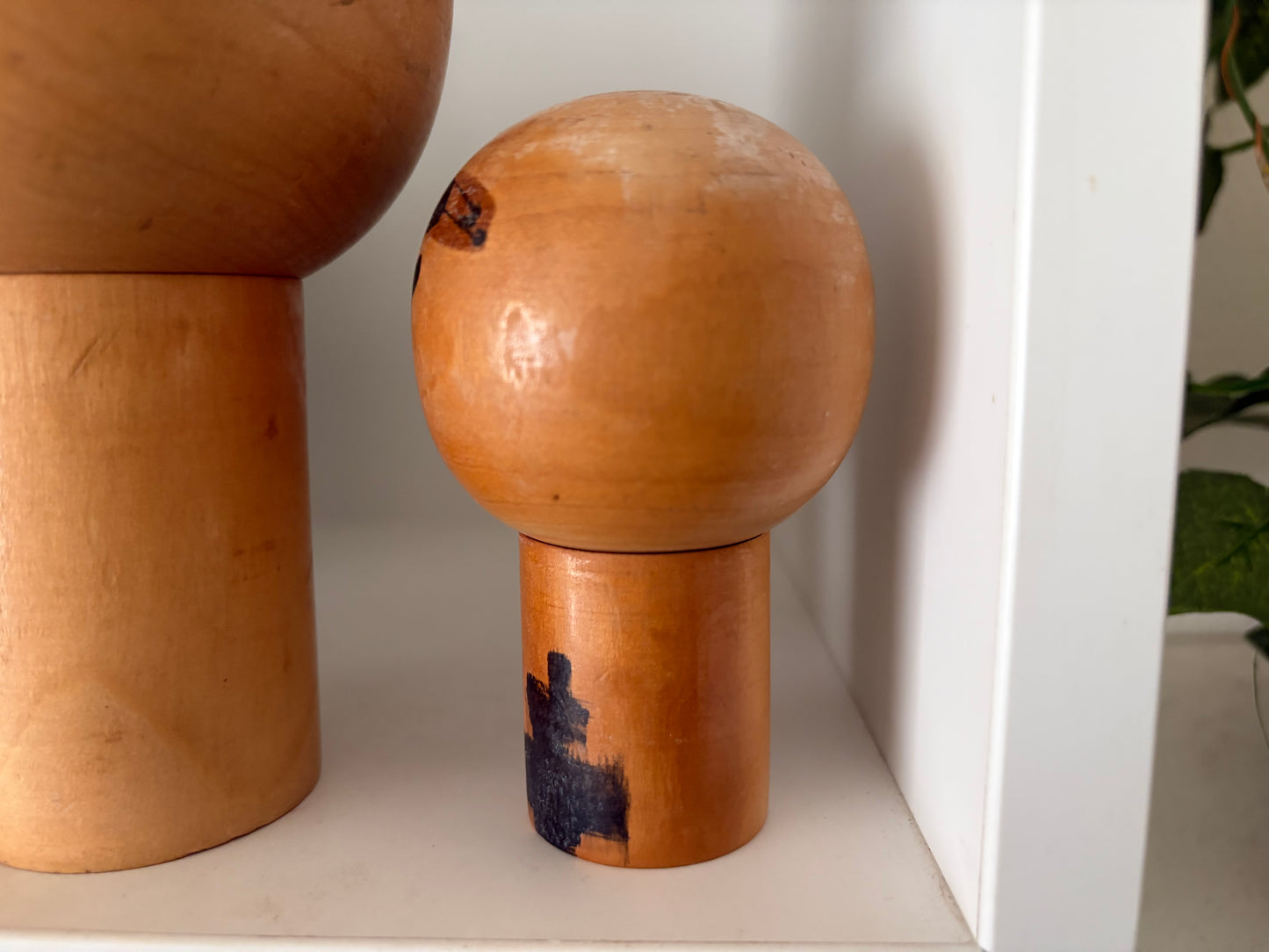 Rare Vintage set off two Creative Kokeshi by renowned artisan Ikuyoshi Yokozuka