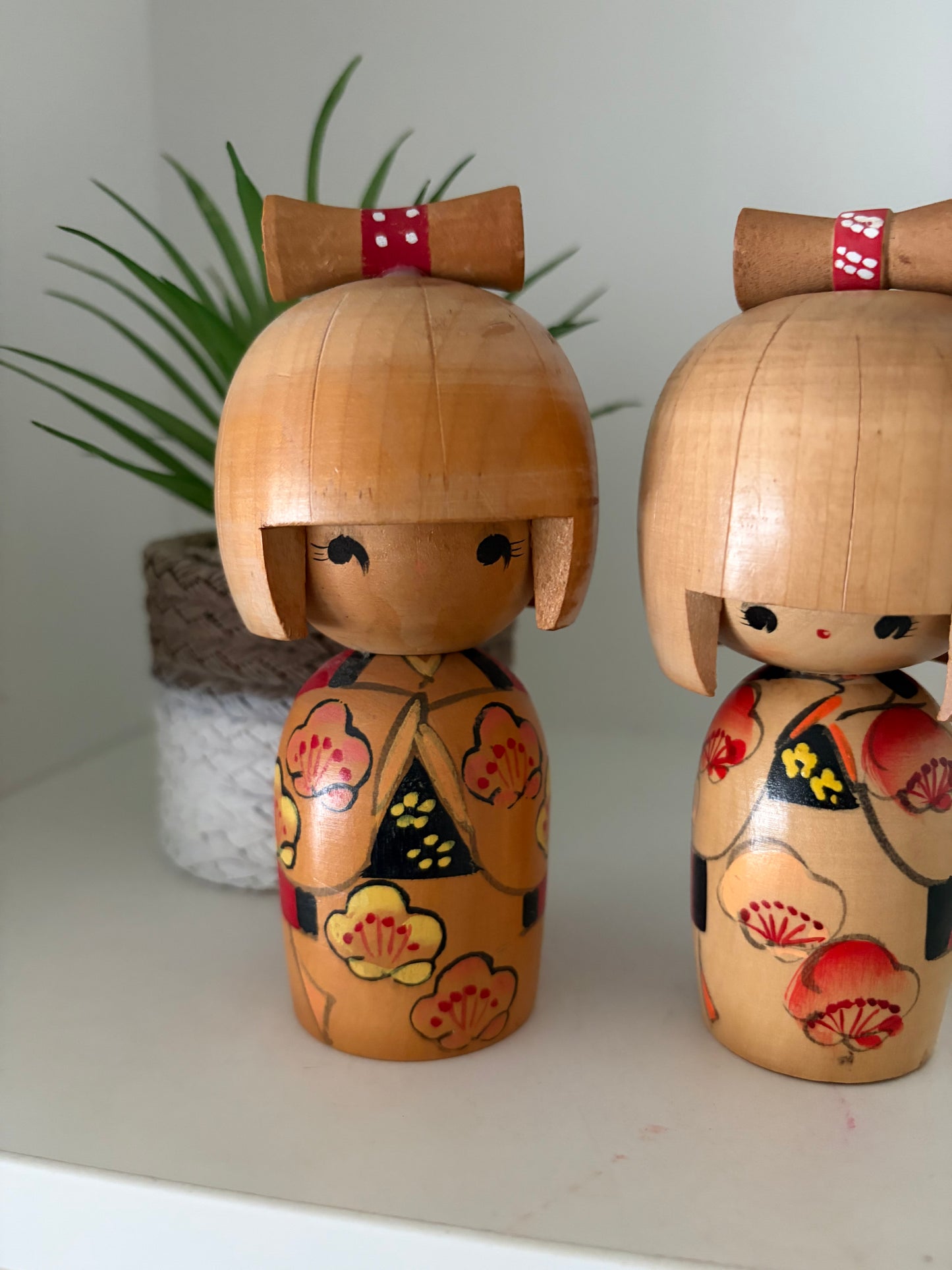 Lovely set of two vintage Sosaku kokeshi