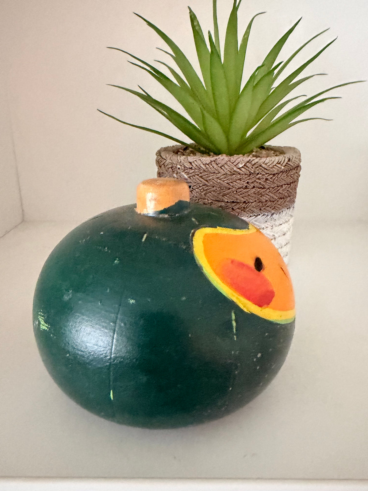 Rare vintage pumpkin kokeshi by Hiroe Fukushima