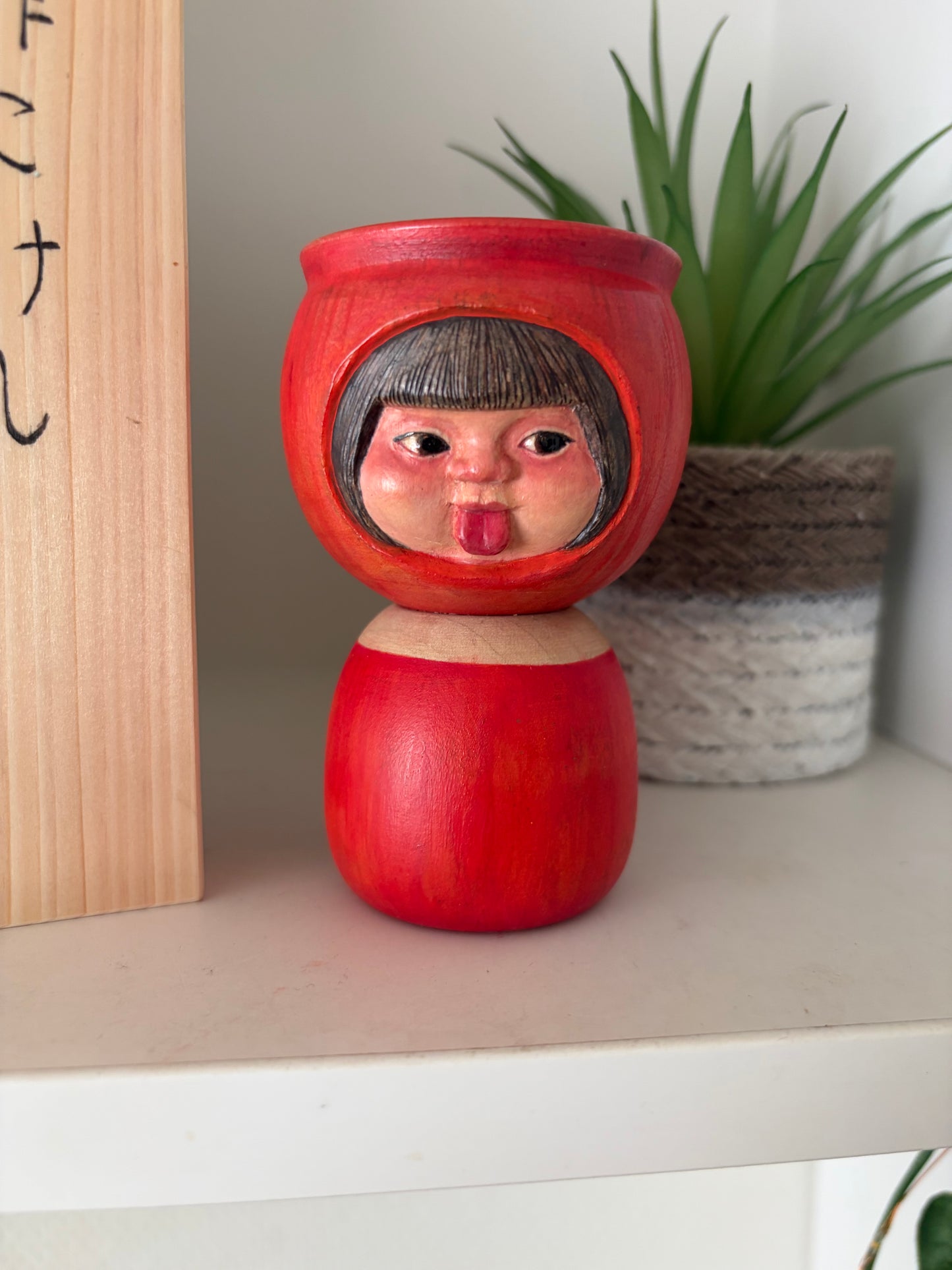 Exclusive One off a kind kokeshi by Nagisa Hirano!