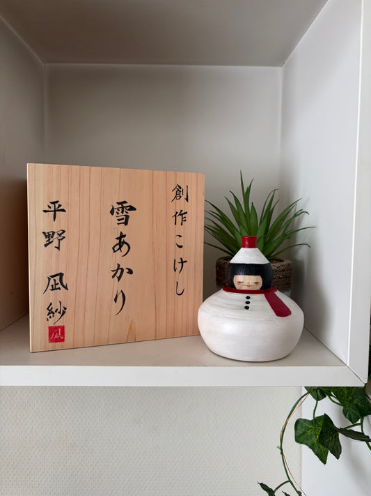 Exclusive One off a kind kokeshi by Nagisa Hirano
