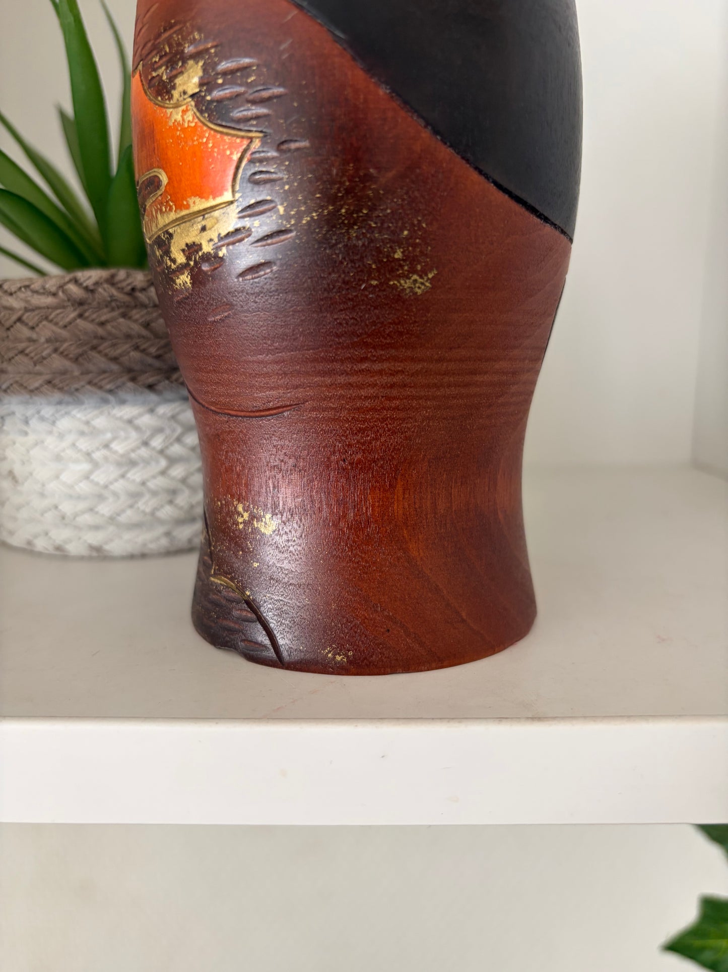 Vintage Sosaku kokeshi by Aoki Ryoka (1931-)