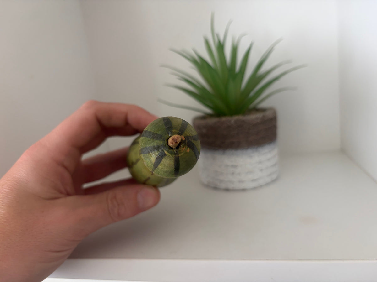 Rare cucumber kokeshi by Hiroe Fukushima