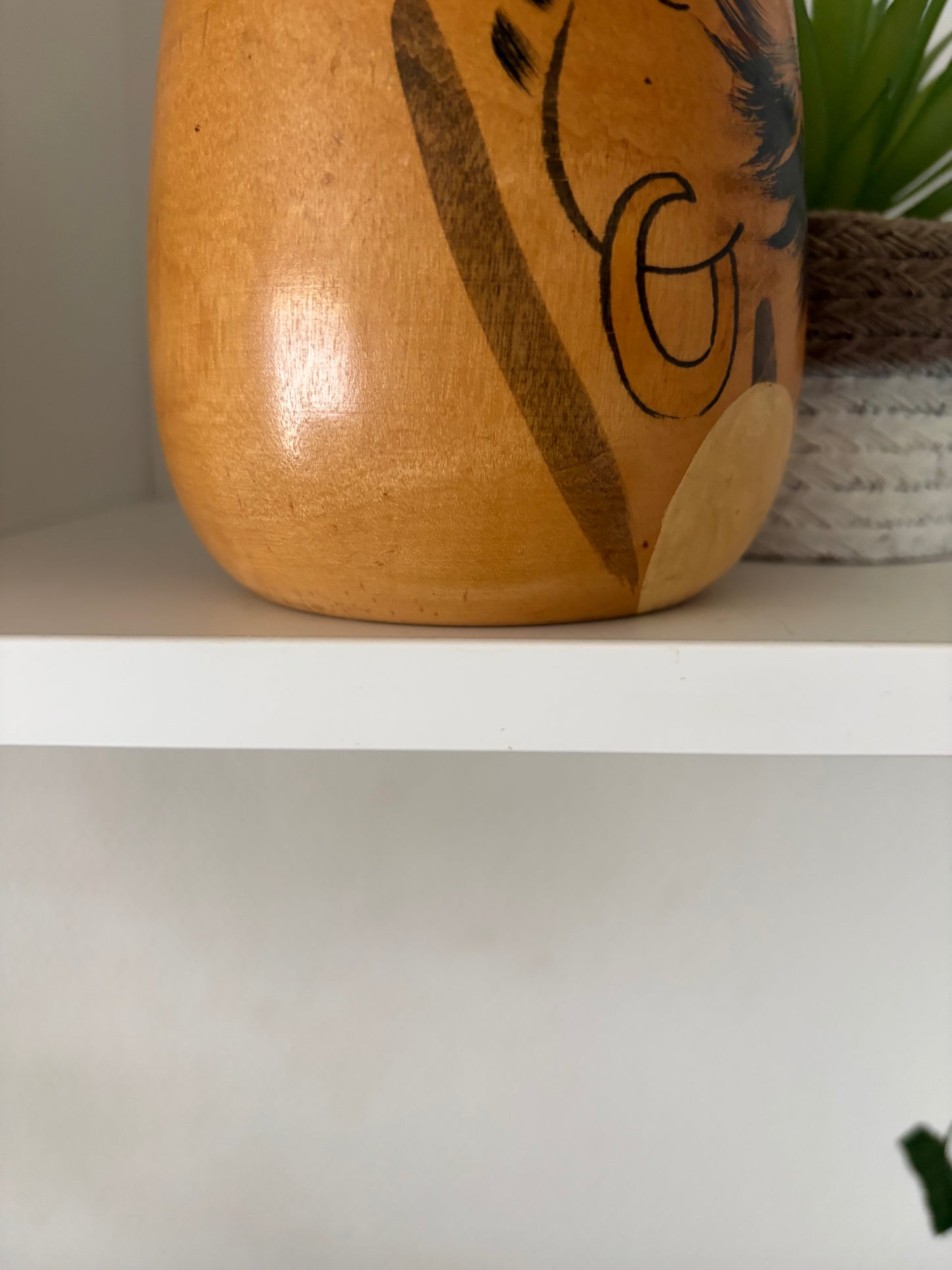 Rare vintage Daruma kokeshi by Kazuo Takamizawa (1927-)