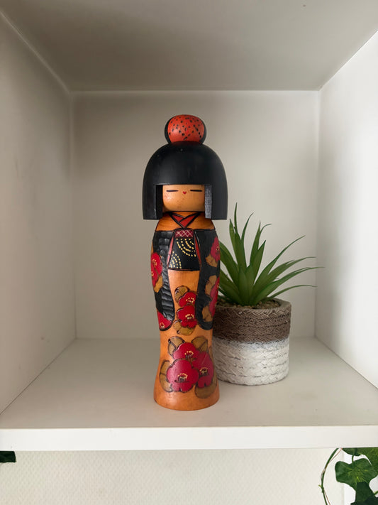Vintage Gumma Kokeshi By Kazuo Takamizawa (1927-)