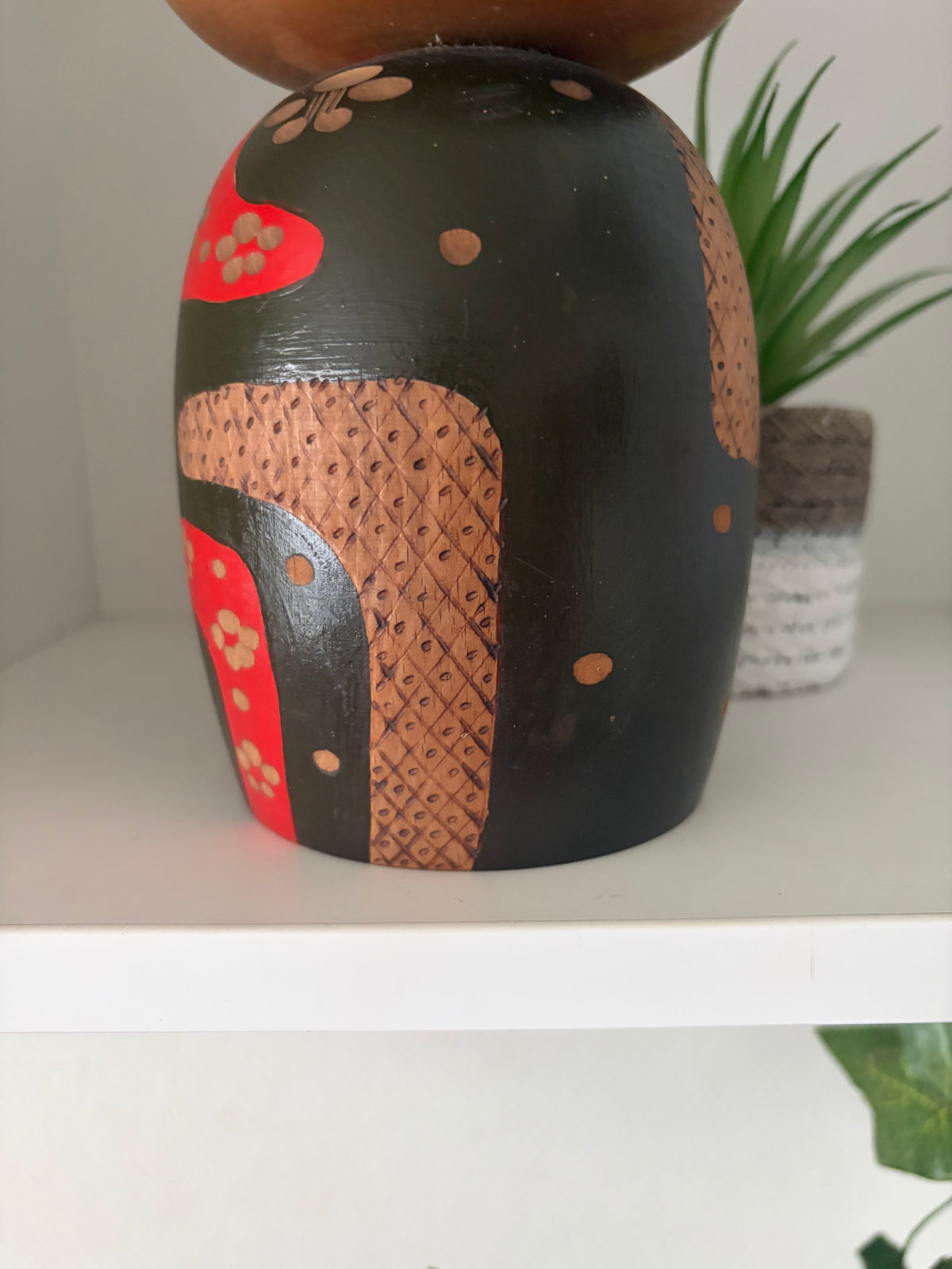 Vintage Sosaku kokeshi by Yuji Kawase (1938-) Big version
