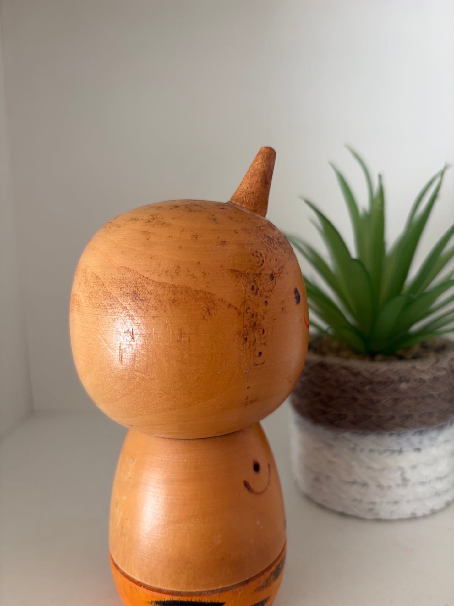 Rare vintage Oni kokeshi by Sato Suigai (1920-)
