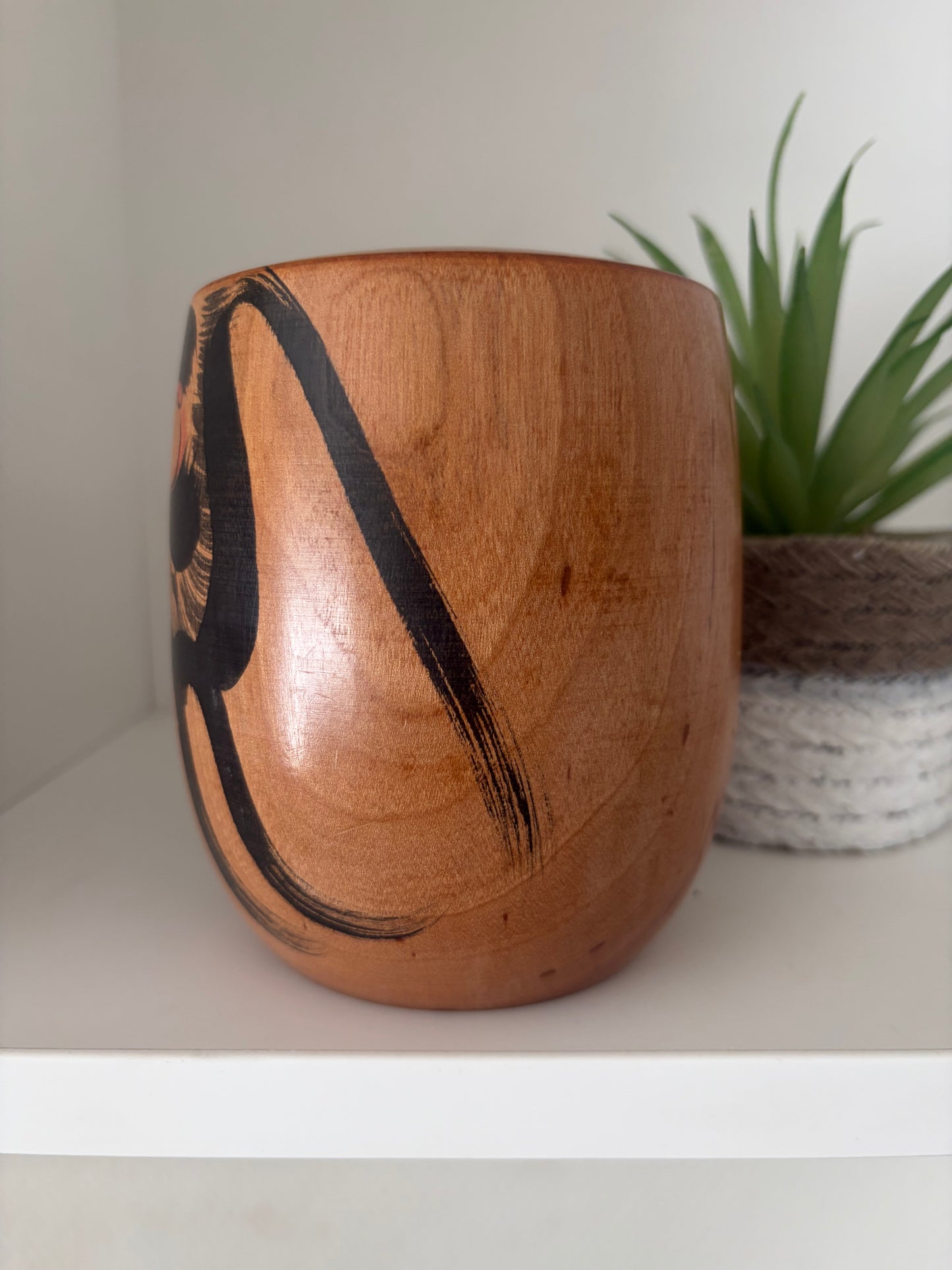 Vintage Daruma kokeshi by Mitsuo Sato (1932-2010)