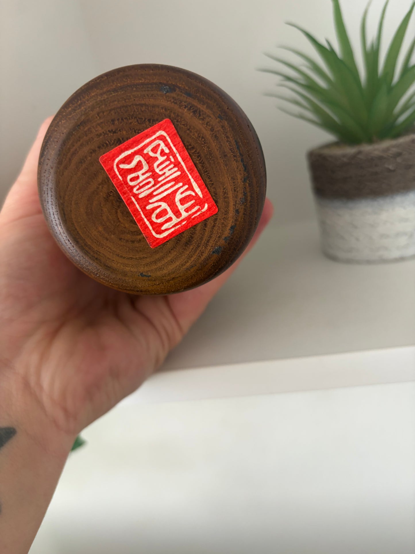 vintage Gumma kokeshi by Usaburo with hidden storage!