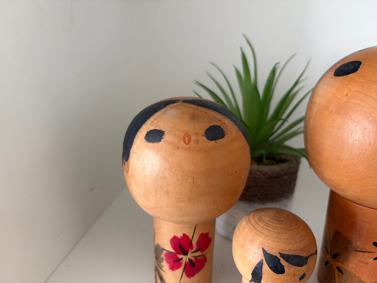 Rare Vintage set off two Creative Kokeshi by renowned artisan Ikuyoshi Yokozuka