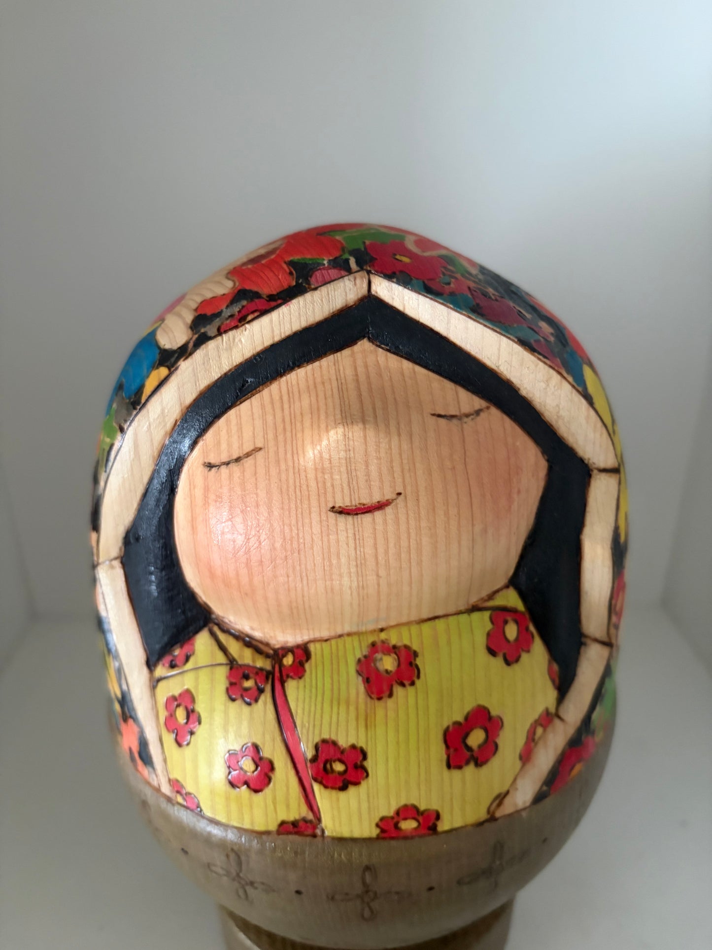Modern Sosaku kokeshi by Yuko Yamazaki is part of her Easter Series - With box