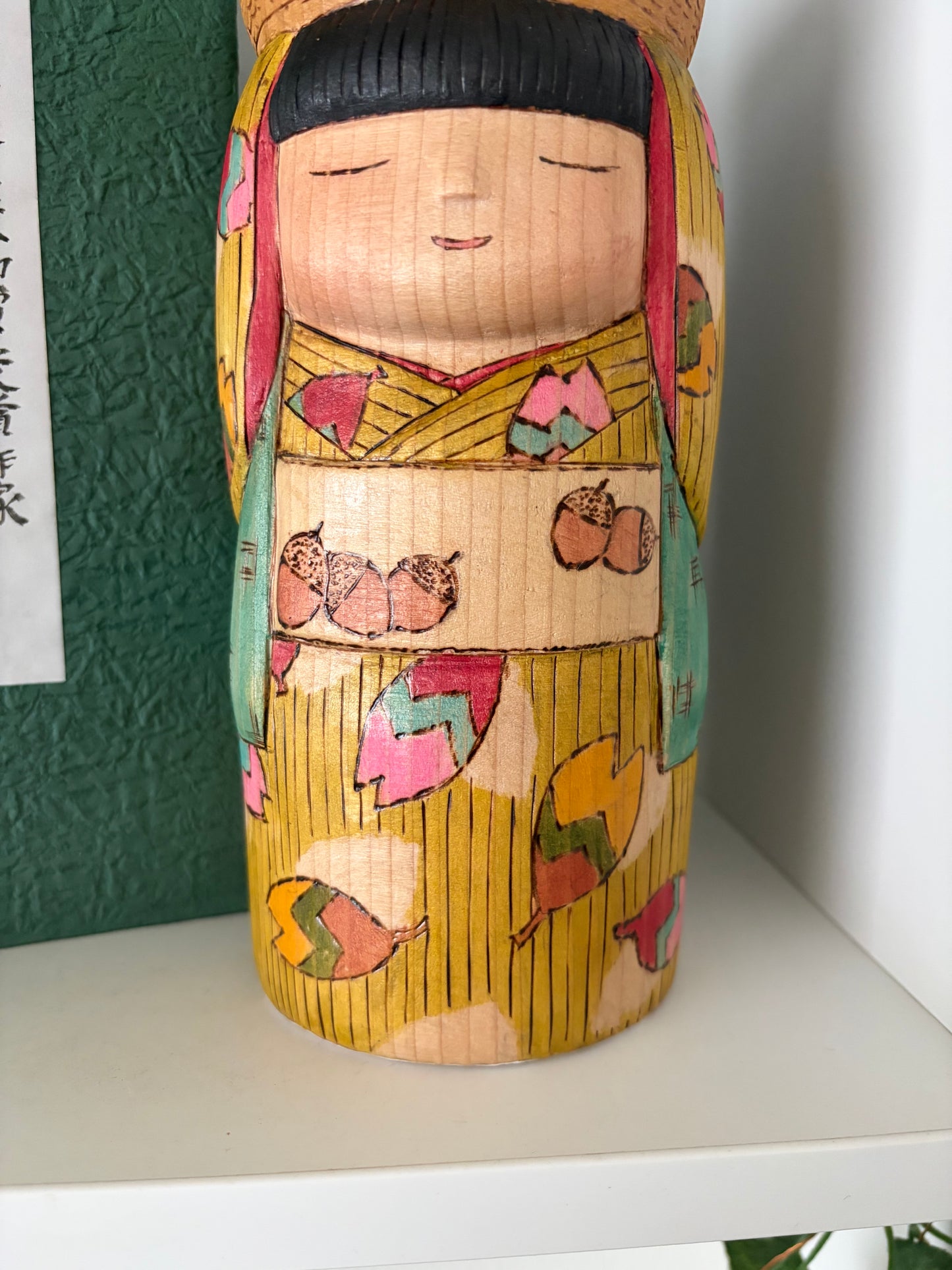 One of a kind kokeshi by Yuko Yamazaki - With box