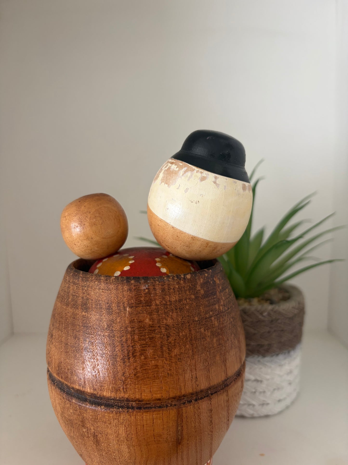 Vintage Sosaku kokeshi Mother and child