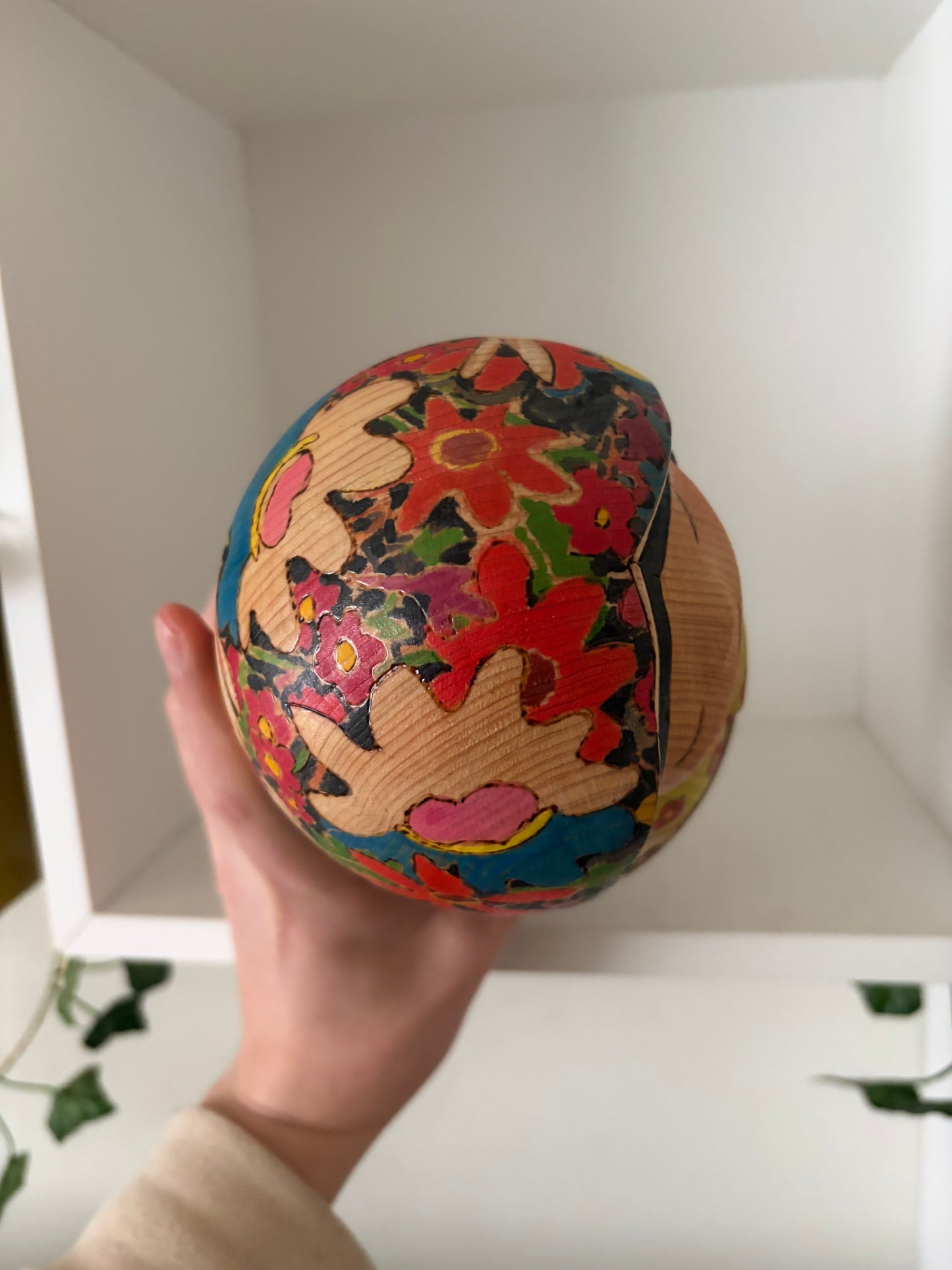 Modern Sosaku kokeshi by Yuko Yamazaki is part of her Easter Series - With box