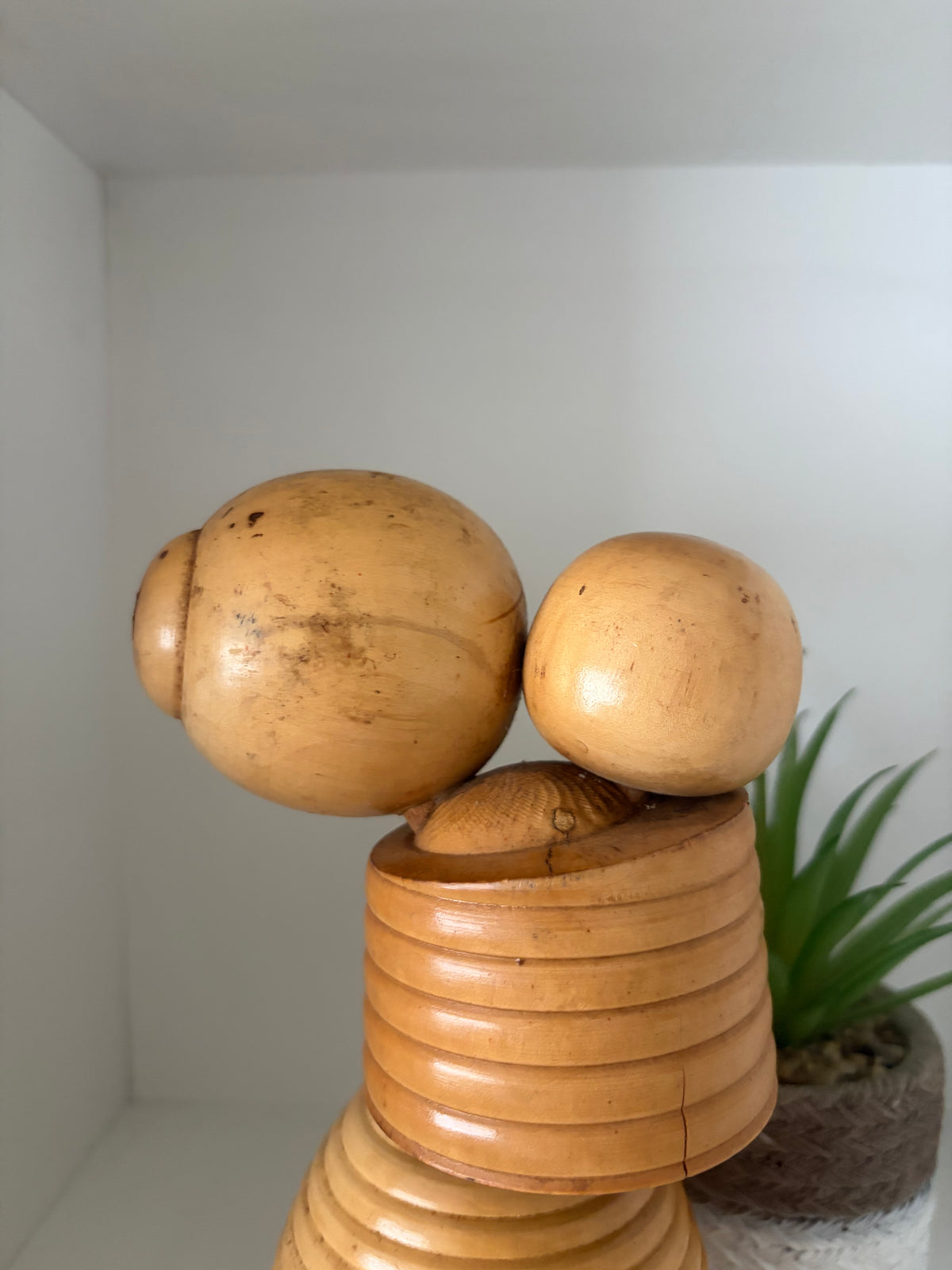 Rare vintage Sosaku kokeshi by Takeda Masashi (1930-2015) - Mother and child