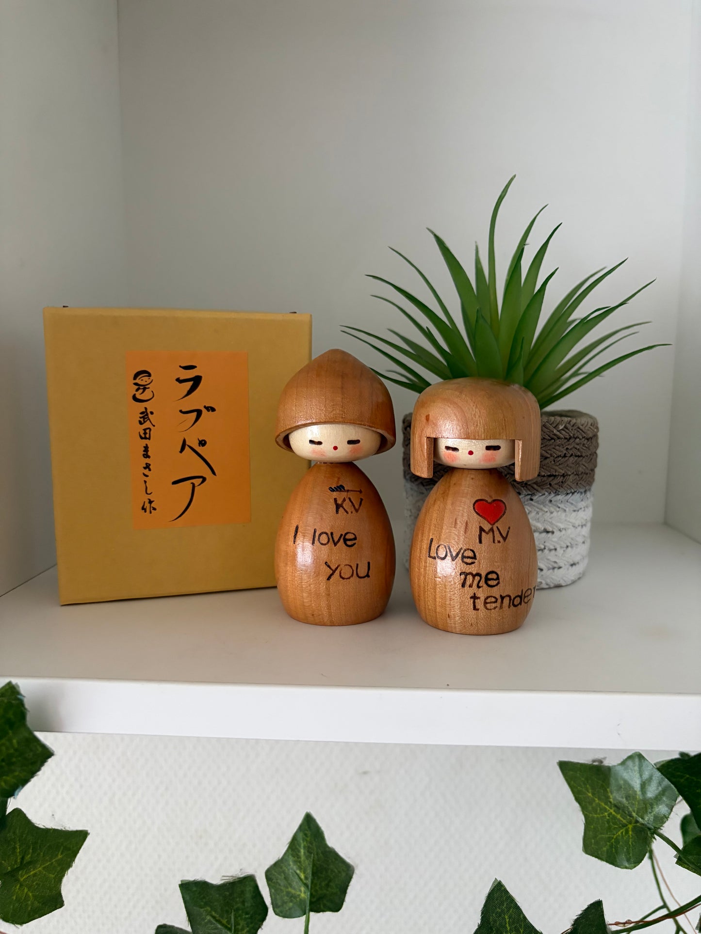Vintage Sosaku kokeshi by Masashi Takeda - Love pair (1930-2015)