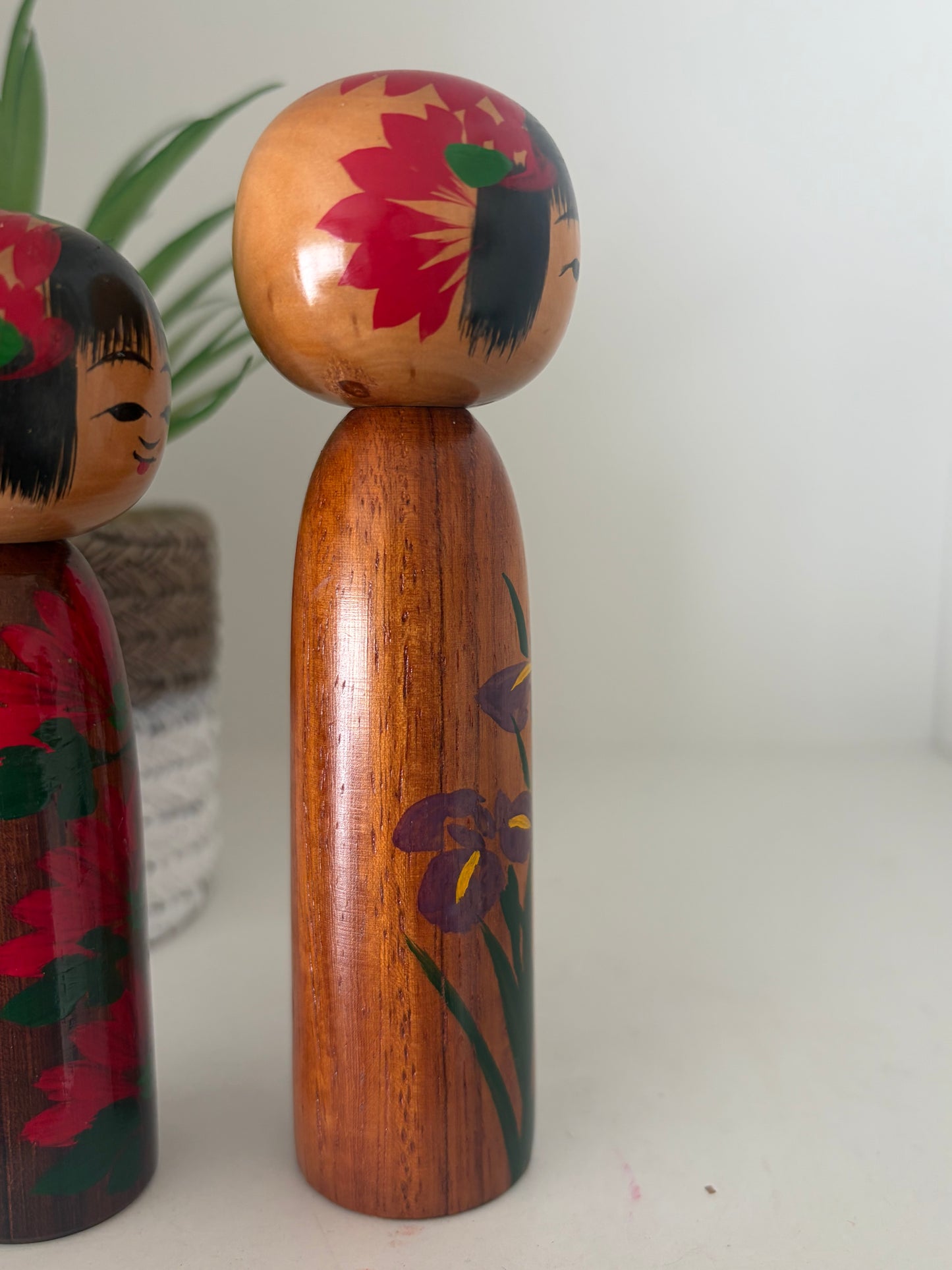 Set off two rare Vintage Creative Kokeshi by Hitokura Masamkido
