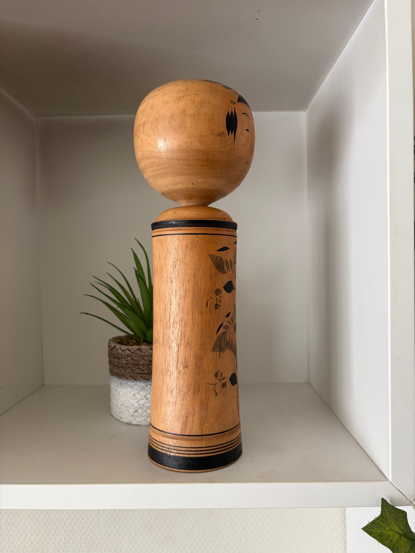 Vintage traditional Monochrome Naruko kokeshi