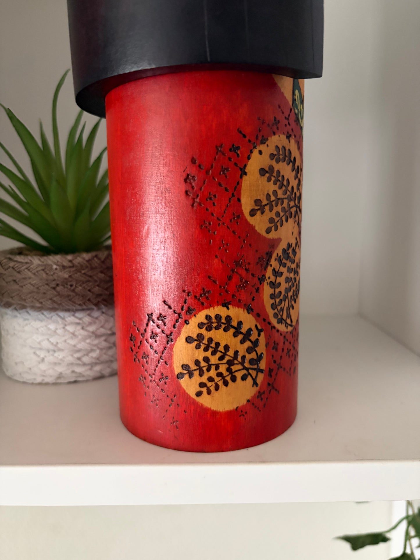 Big Vintage Gumma Kokeshi By Kazuo Takamizawa (1927-)