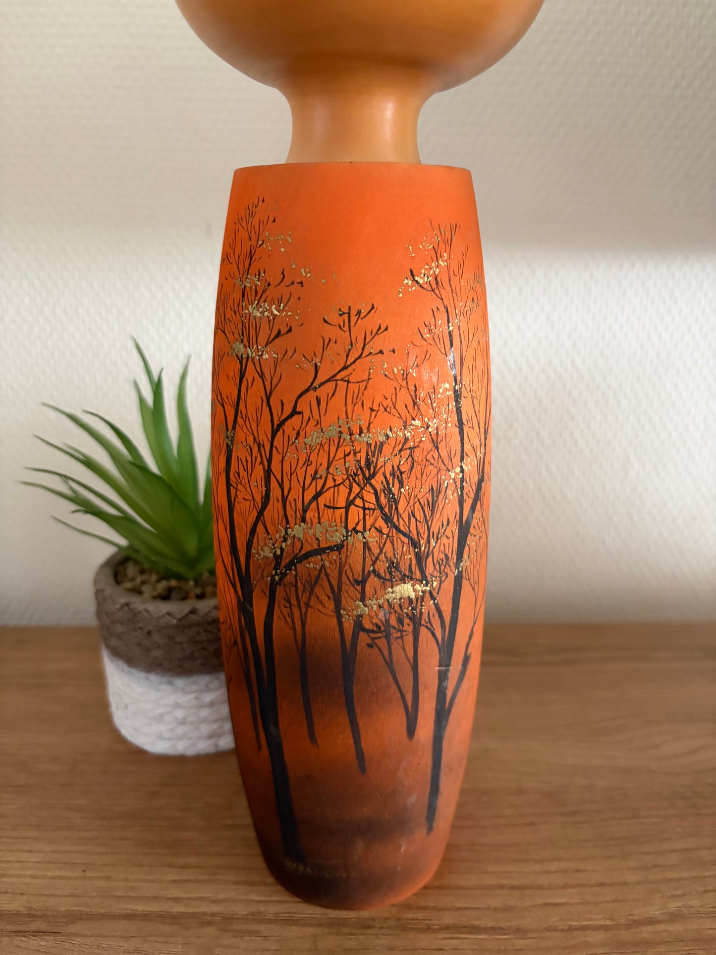 Exclusive vintage Sosaku kokeshi by Aoki Ryoka (1931-)