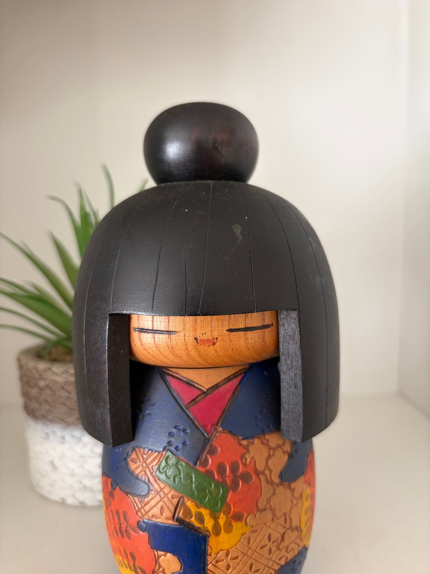 Vintage Gumma kokeshi by Kazuo Takamizawa (1927-)