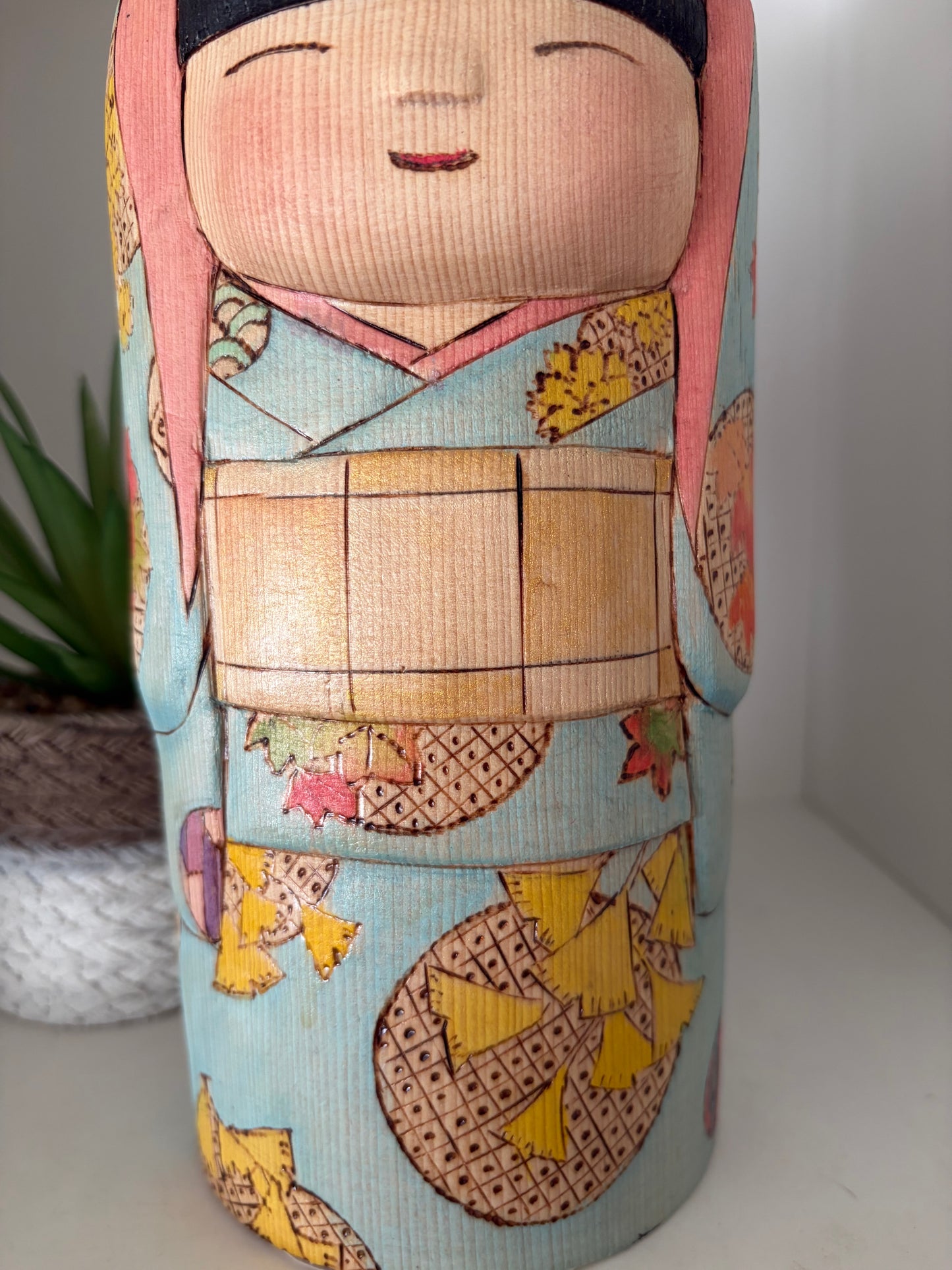 Modern Sosaku kokeshi by Yuko Yamazaki is part of her Halloween Series - With box