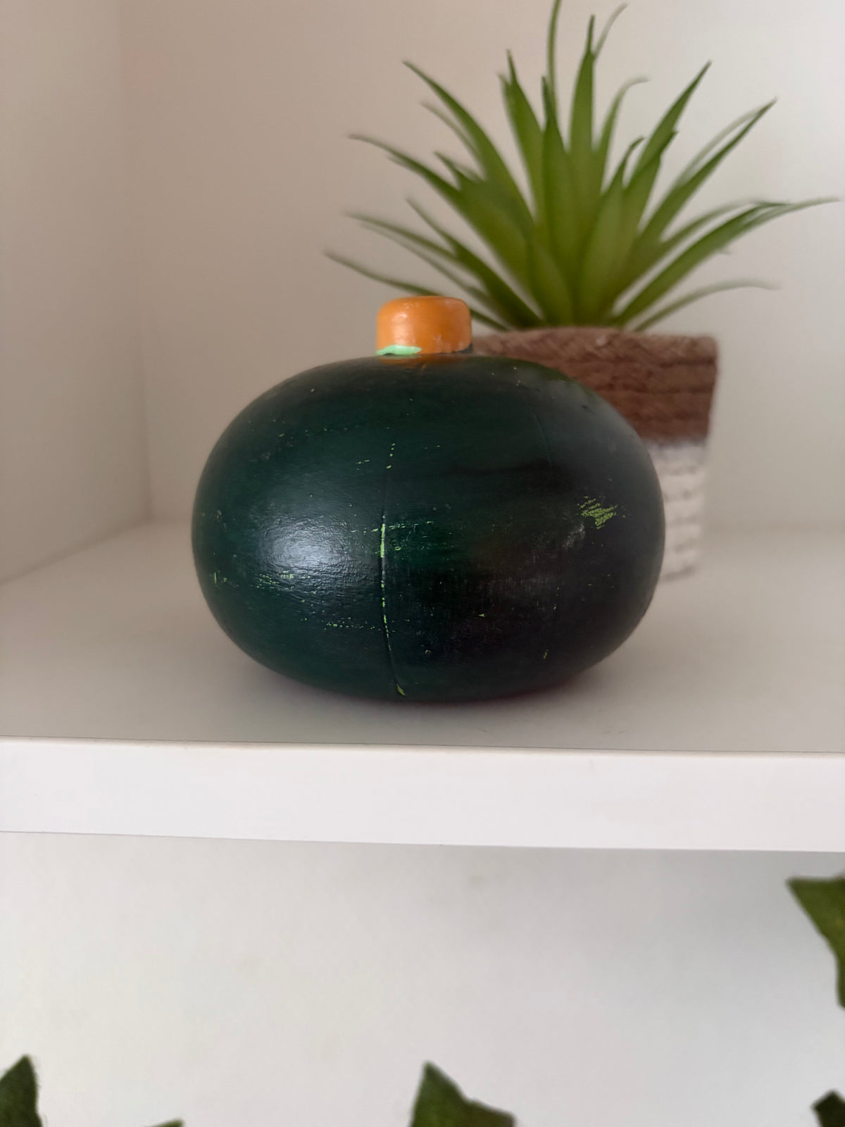 Rare vintage pumpkin kokeshi by Hiroe Fukushima