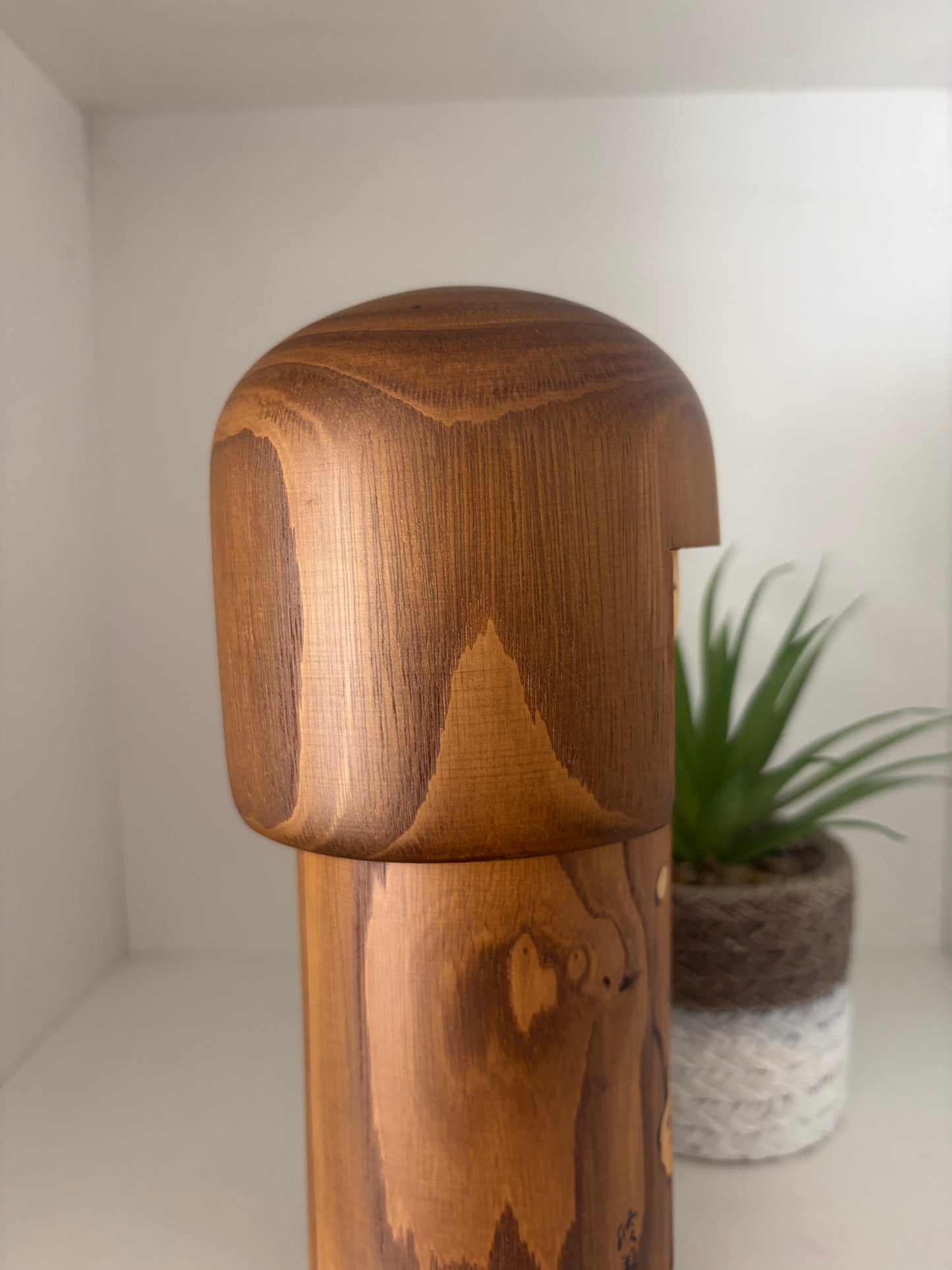vintage Gumma kokeshi by Usaburo with hidden storage!