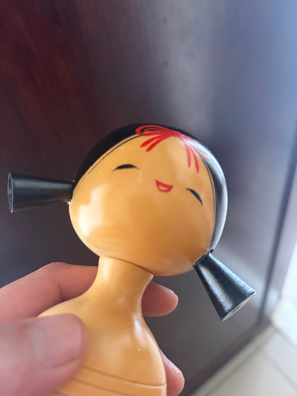 Rare vintage Sosaku kokeshi by Aoki Ryoka (1931-)