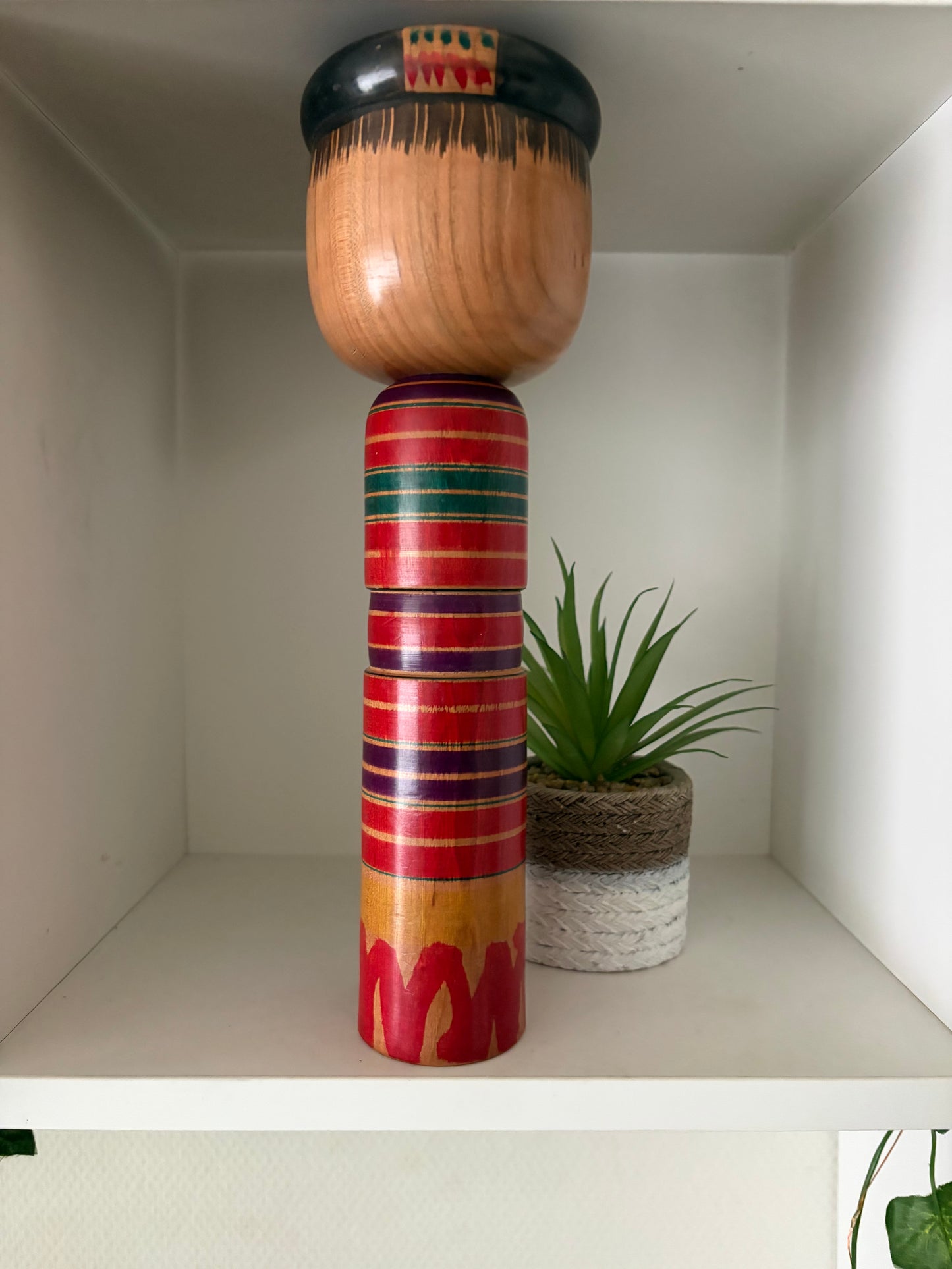 Vintage Yajiro kokeshi by Niiyama Hisashi with hat