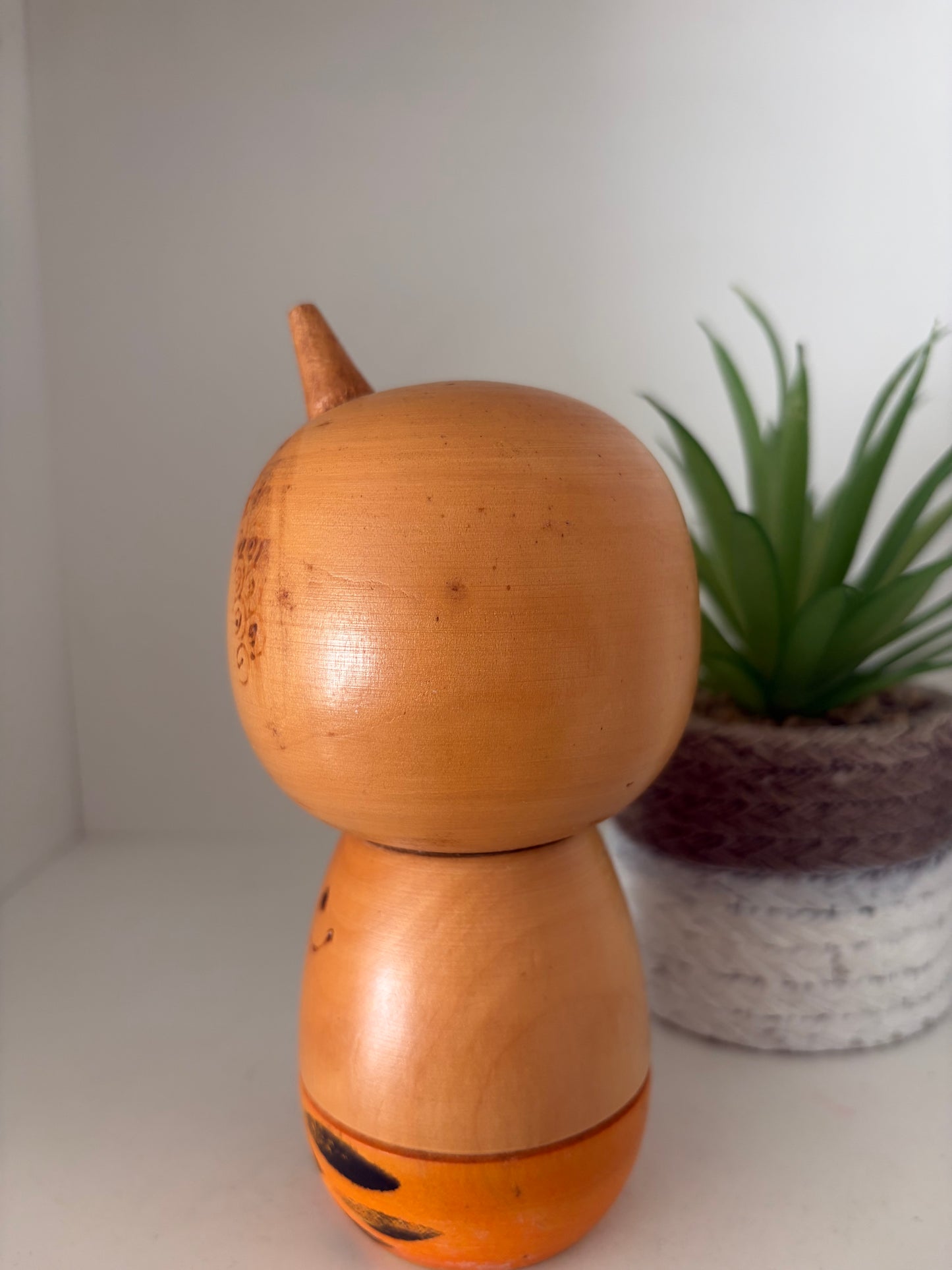 Rare vintage Oni kokeshi by Sato Suigai (1920-)