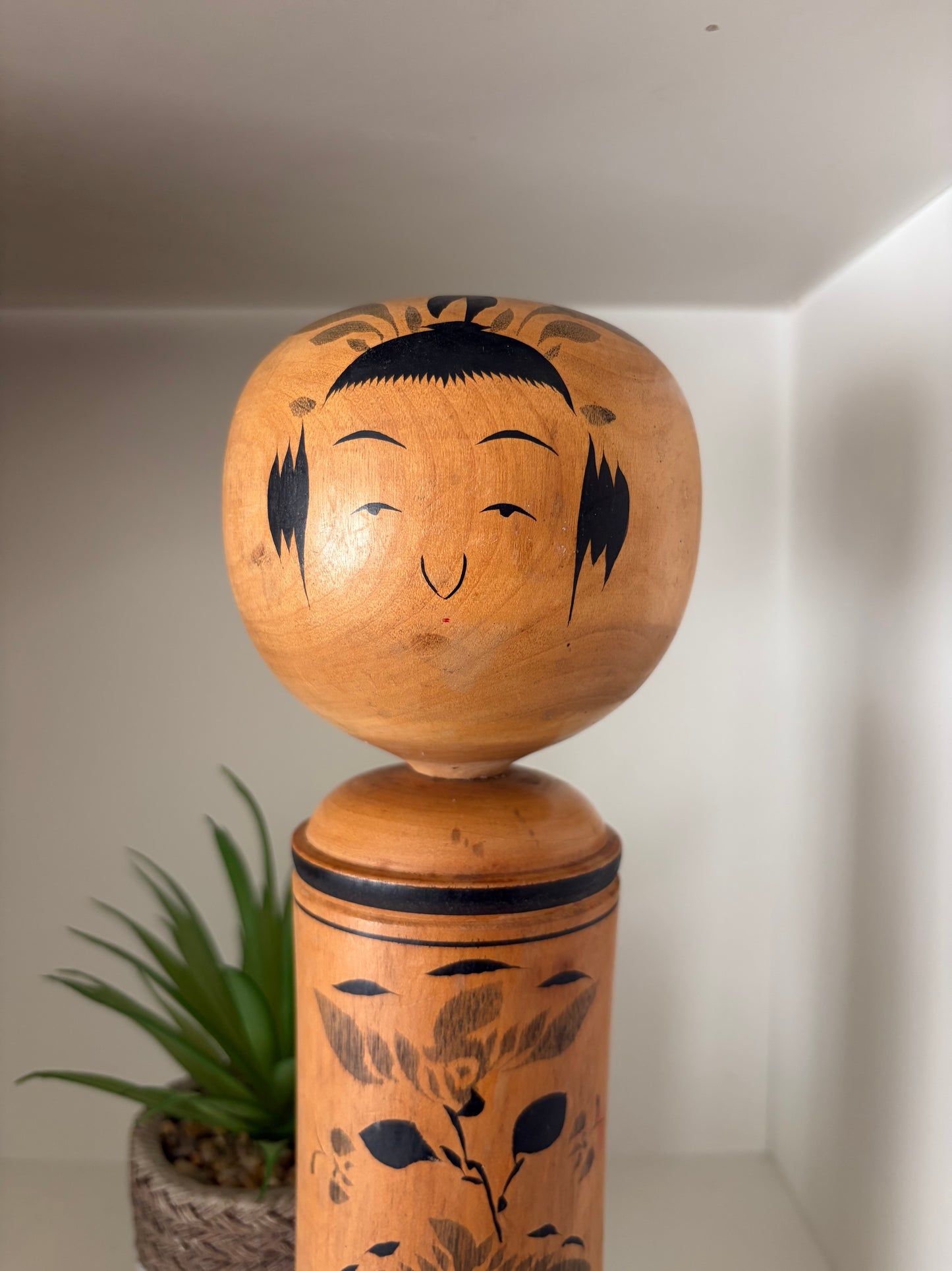 Vintage traditional Monochrome Naruko kokeshi