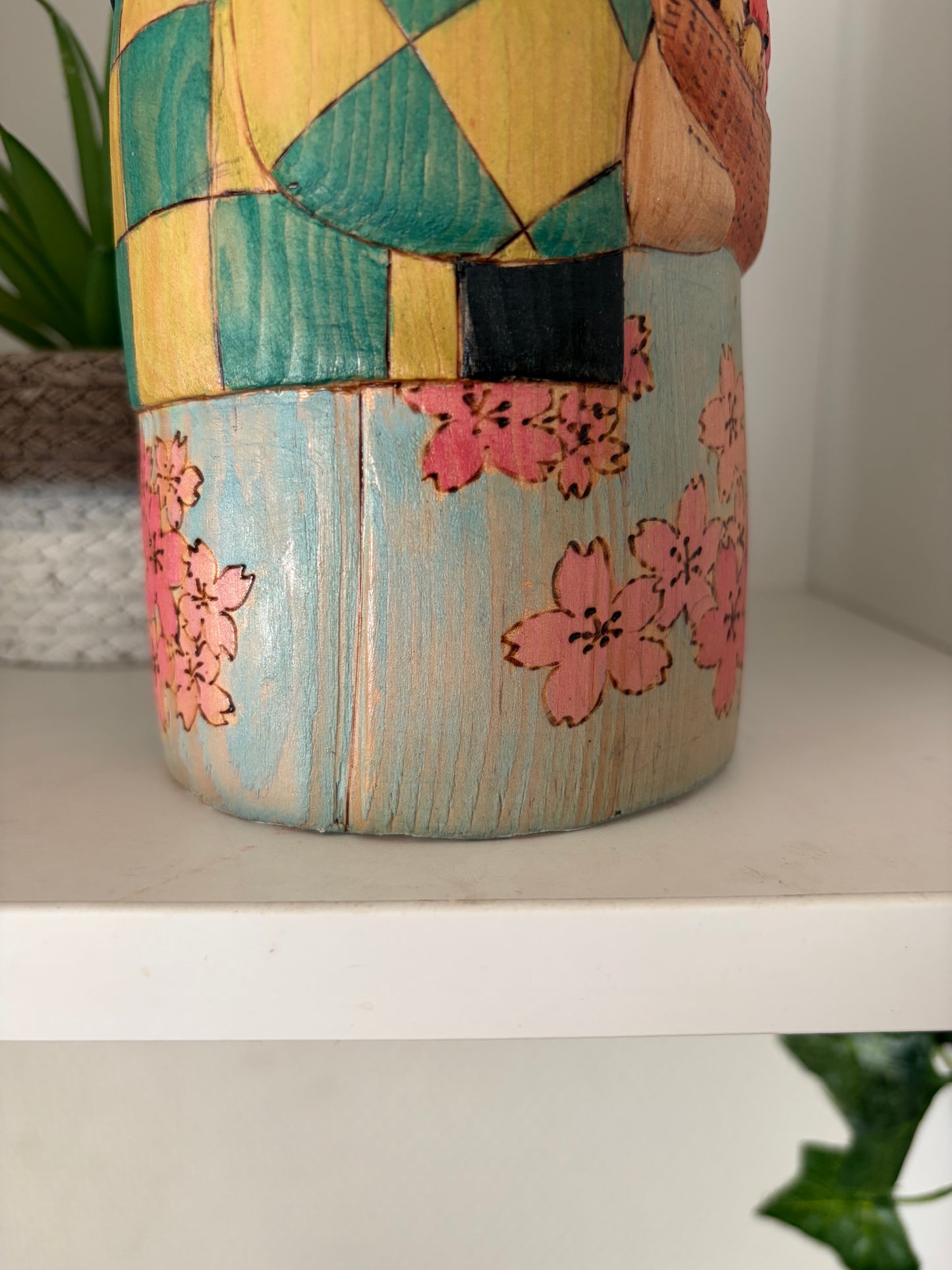 Modern Sosaku kokeshi by Yuko Yamazaki is part of her Halloween Series - With box