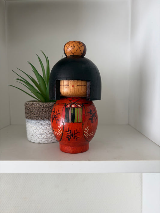 Vintage Gumma kokeshi by Kazuo Takamizawa (1927-)