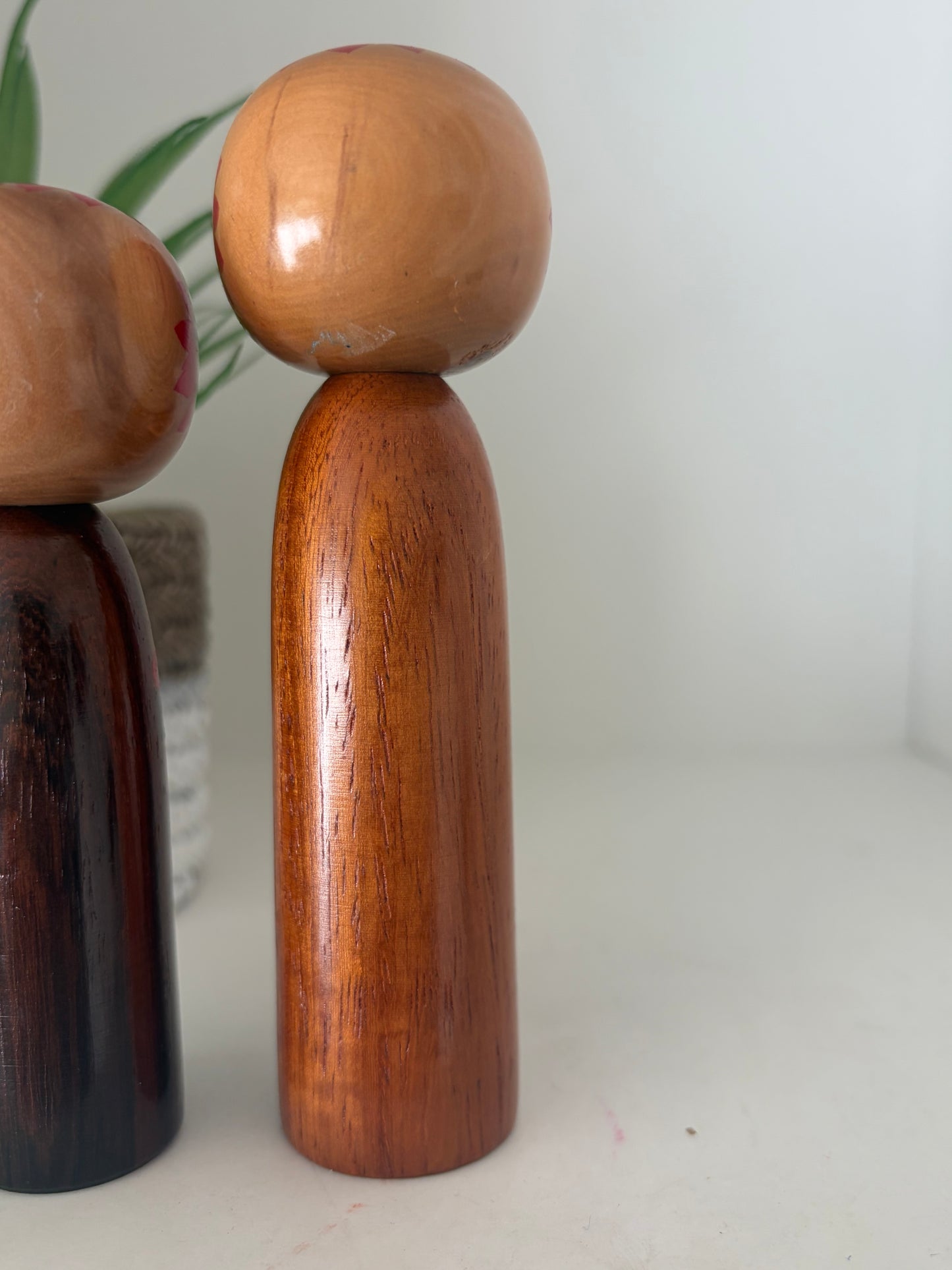 Set off two rare Vintage Creative Kokeshi by Hitokura Masamkido