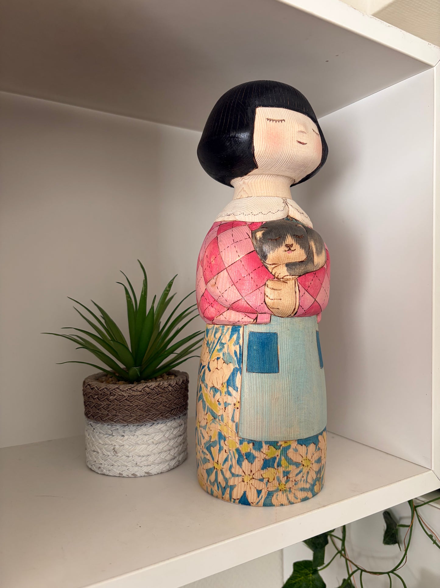 Unique Modern Sosaku kokeshi by Yuko Yamazaki - With box