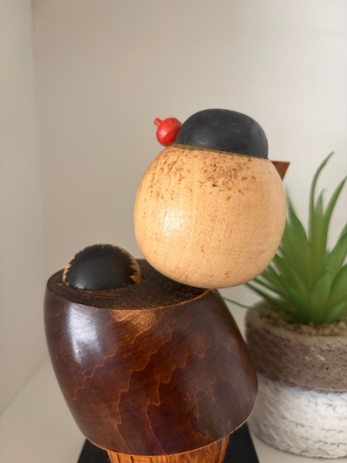 Vintage Sosaku kokeshi by Isamu Yamakawa - Mother and child