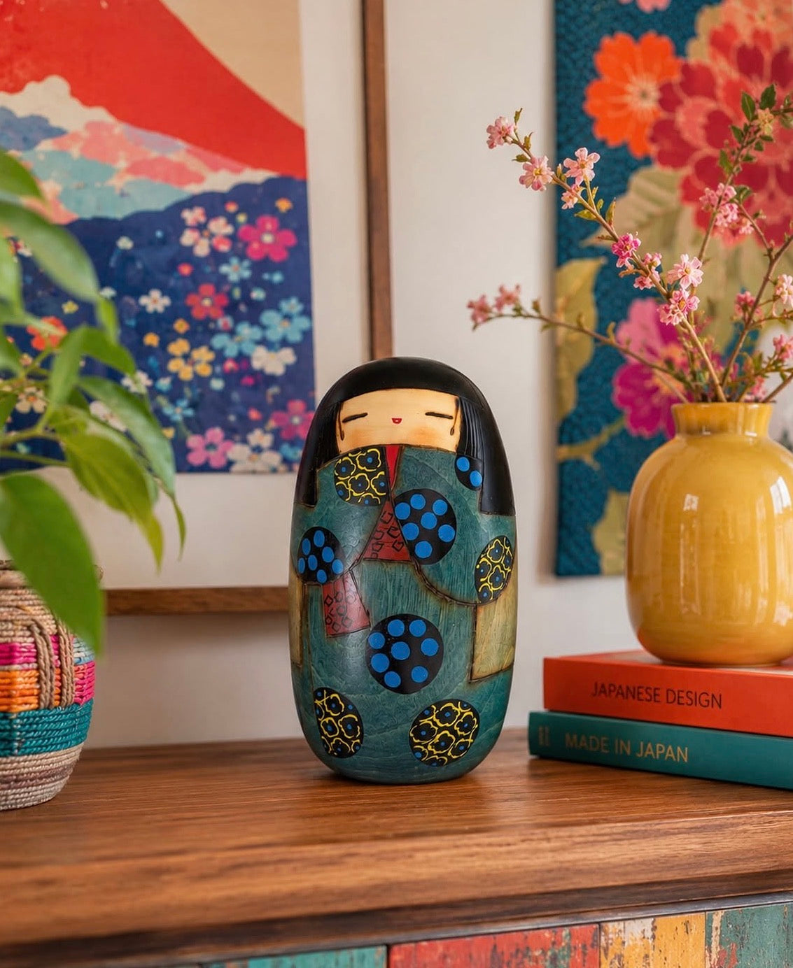 Rare vintage Sosaku kokeshi by Keiji Miyama