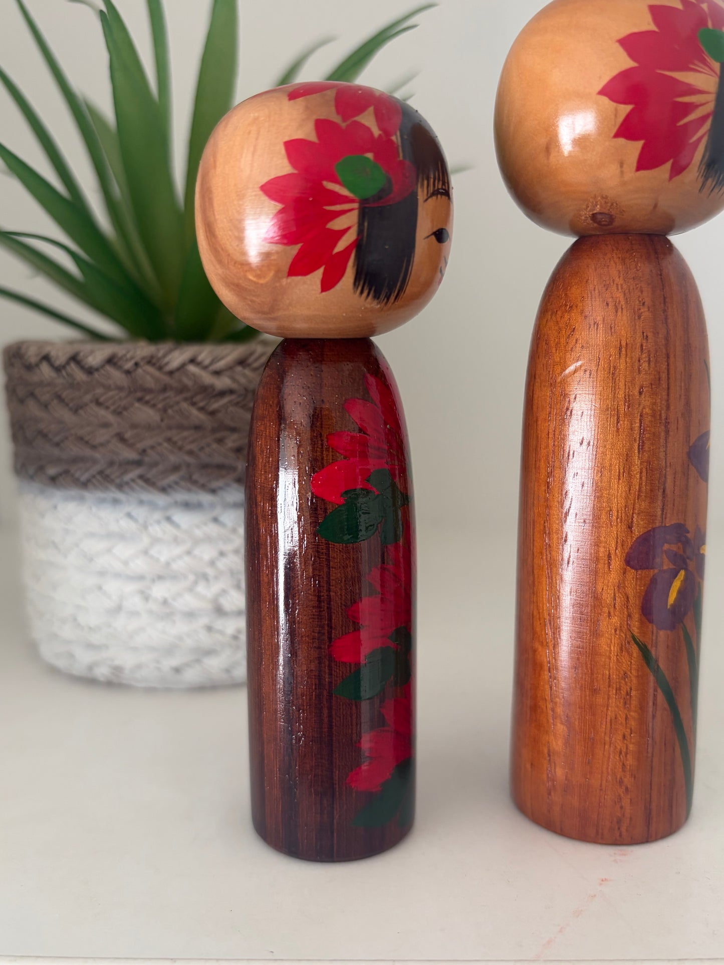Set off two rare Vintage Creative Kokeshi by Hitokura Masamkido