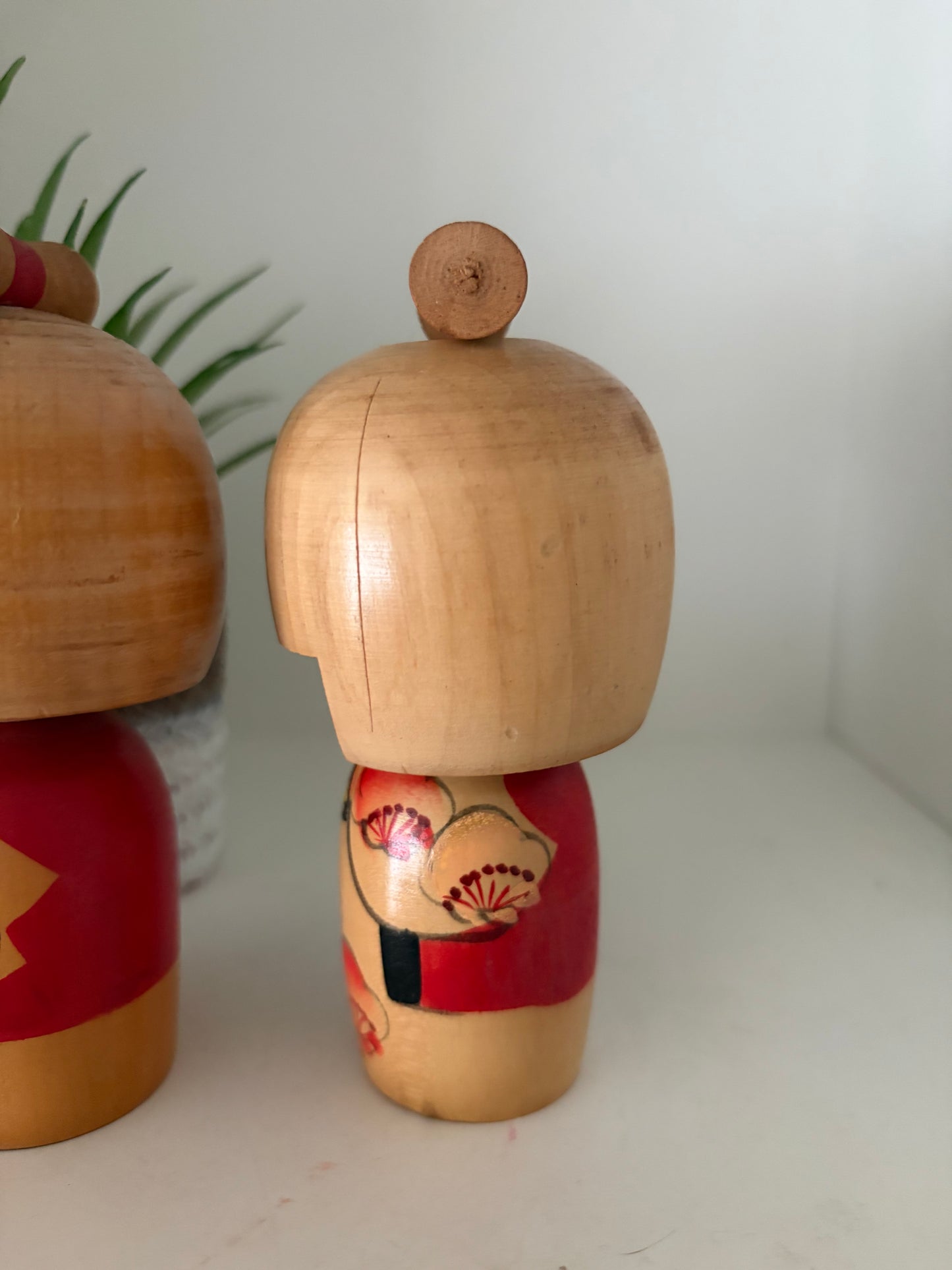 Lovely set of two vintage Sosaku kokeshi