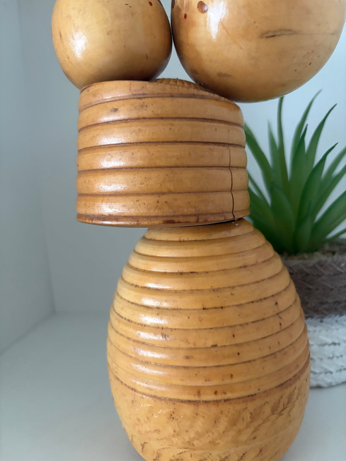 Rare vintage Sosaku kokeshi by Takeda Masashi (1930-2015) - Mother and child