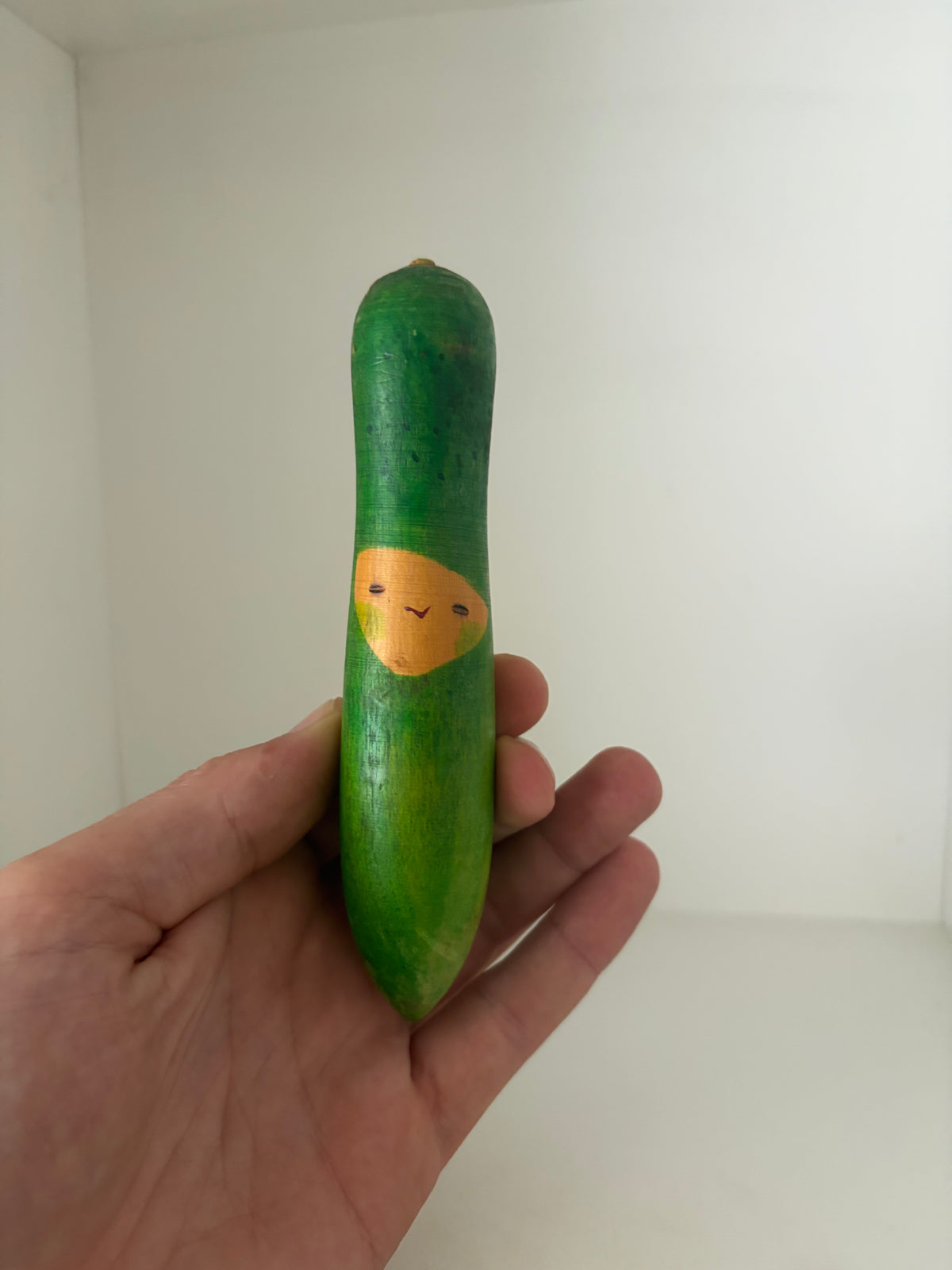 Rare vintage mix of vegetables kokeshi by Hiroe Fukushima