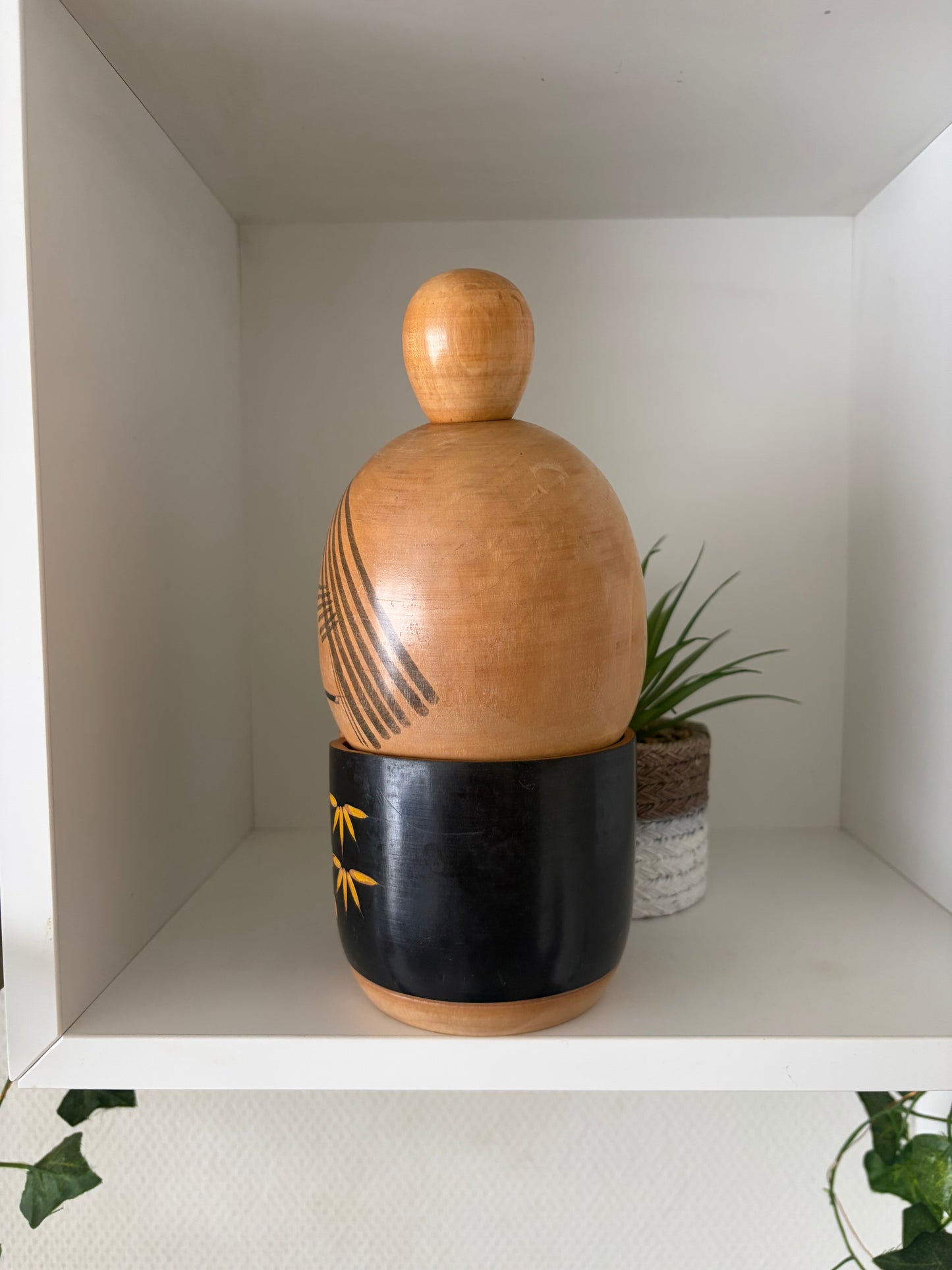 Chunky vintage Sosaku kokeshi by Sato Suigai (1920-)